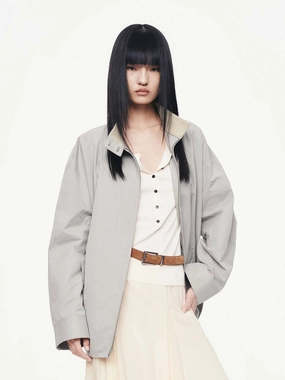 Cotton Blend Zipper Coat Cotton Blend Zipper Coat