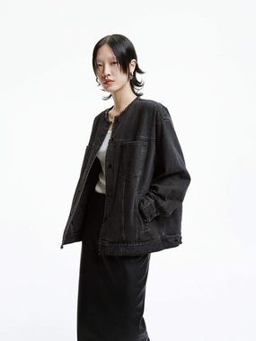 Cotton Crew Neck Jacket Cotton Crew Neck Jacket