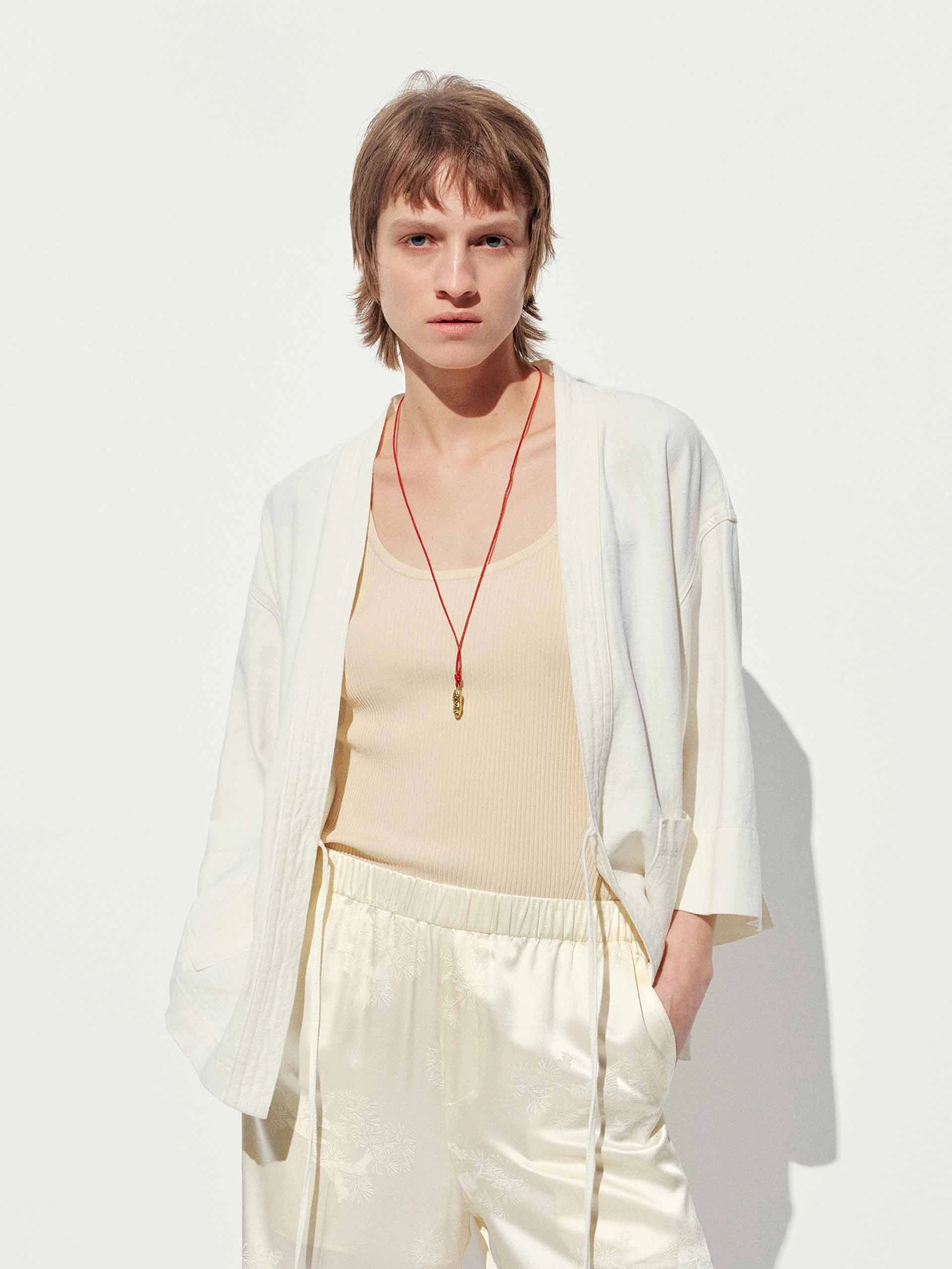 Cotton-Linen Tie Jacket