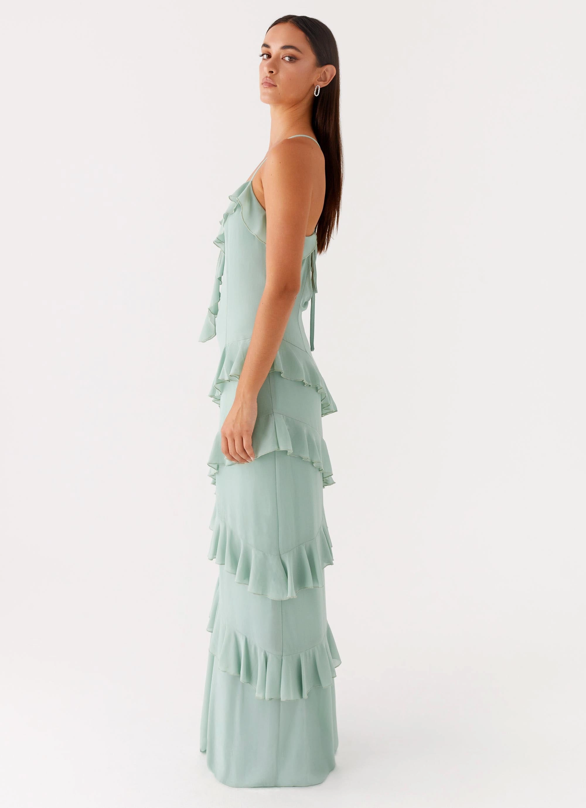 Country Club Maxi Dress - Sage Silky-Feel