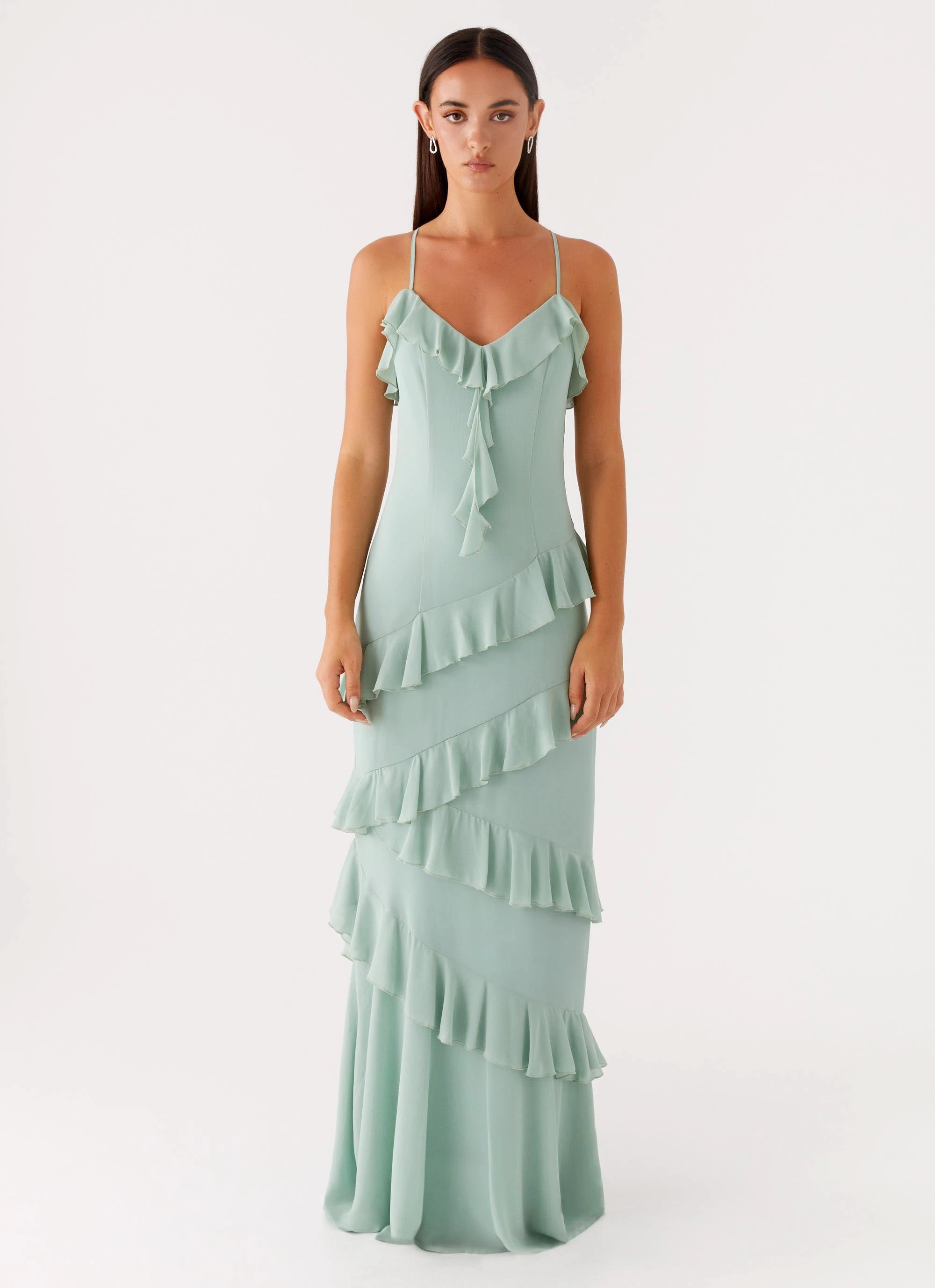Country Club Maxi Dress - Sage Love Glow AntiPillTreatment