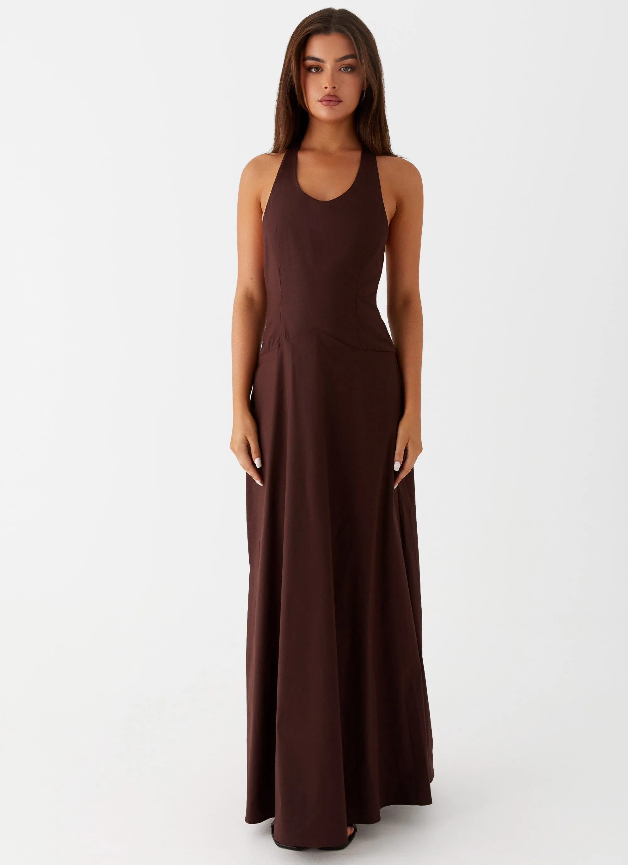 Road Trip Ready Trendy designs Vestige Maxi Dress - Chocolate