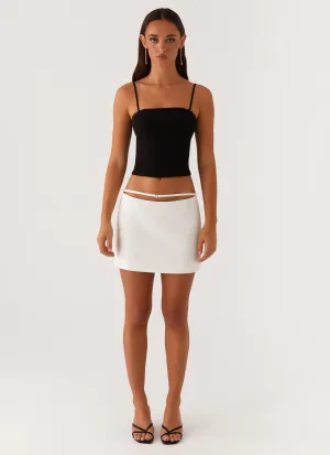 Concrete Jungle Mini Skirt - Off White Emerging Designer Light Comfort