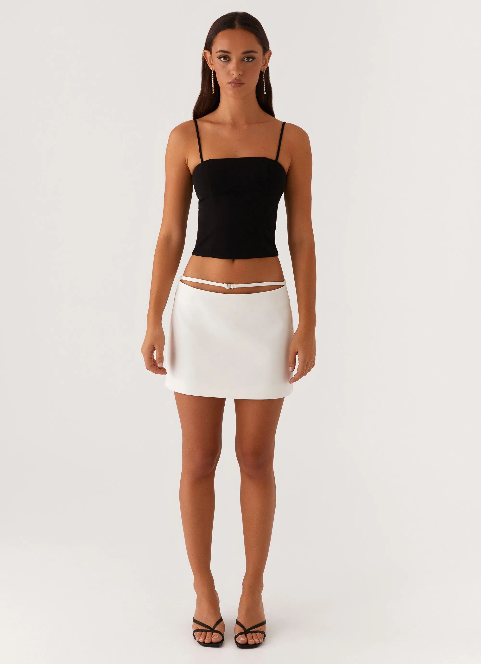 Concrete Jungle Mini Skirt - Off White Emerging Designer Light Comfort