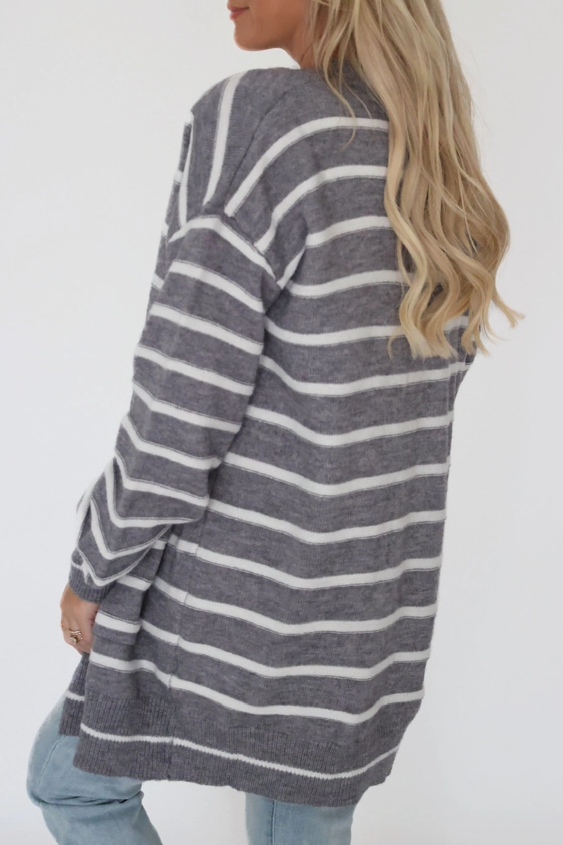 QuickRelease Closure Soft Sweater Cozy Days Cardigan - Heather Grey