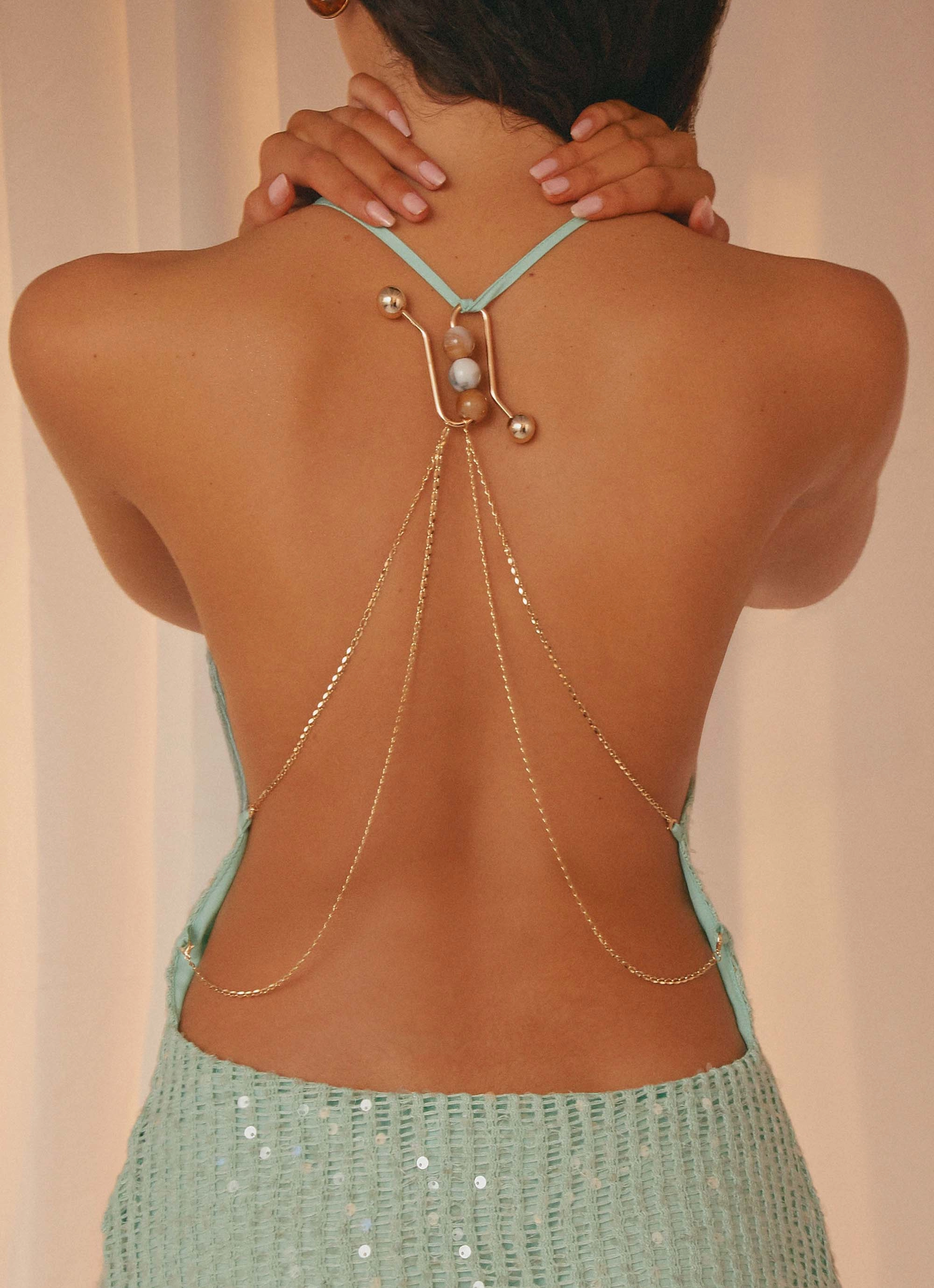 Keela Sequin Mini Dress - Mint Sage Runway-Ready