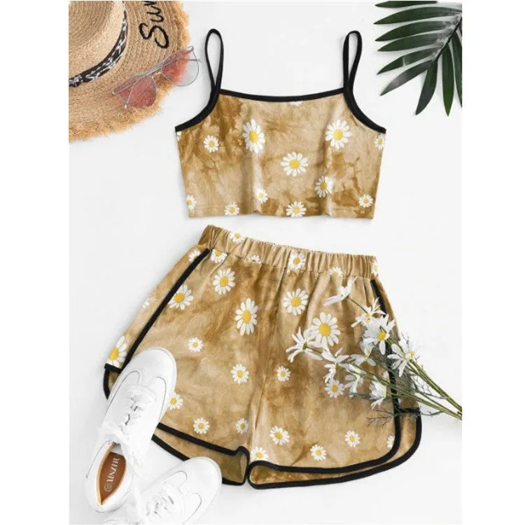 Creative Summer City Casual Women Pants Sets Trendy Shorts