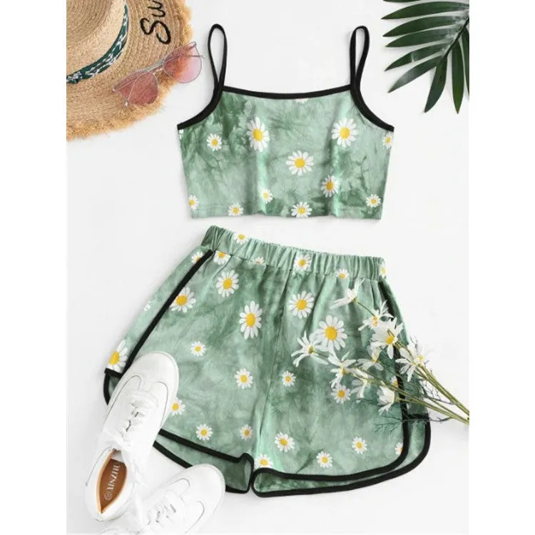 Creative Summer City Casual Women Pants Sets Trendy Shorts