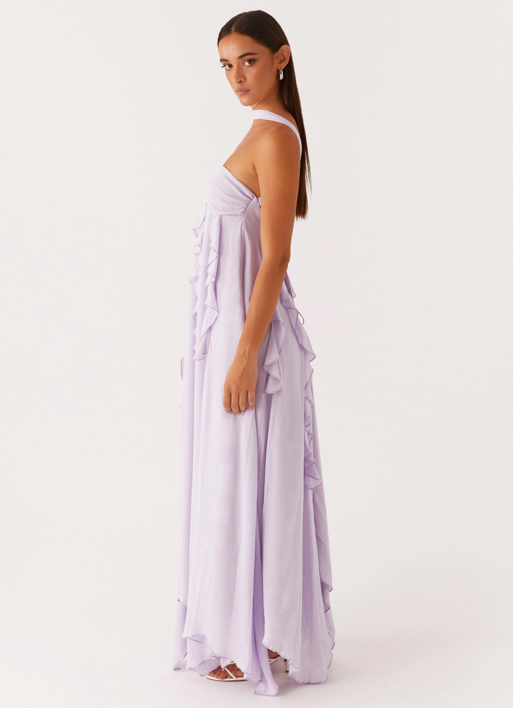 Florence Maxi Dress - Lilac Linen-Blend Perfect Cut