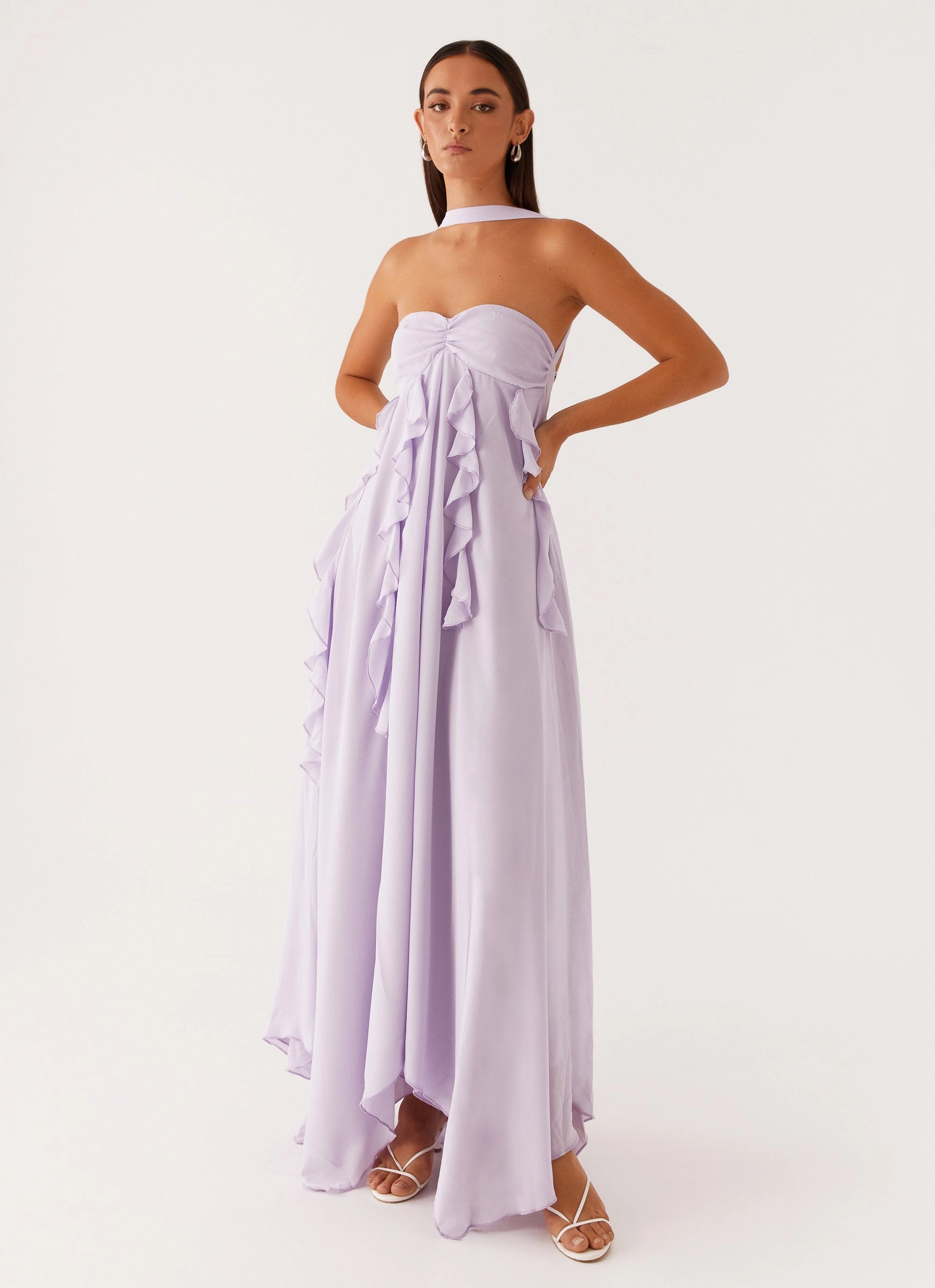 Florence Maxi Dress - Lilac Jewel-Tone Stretchable