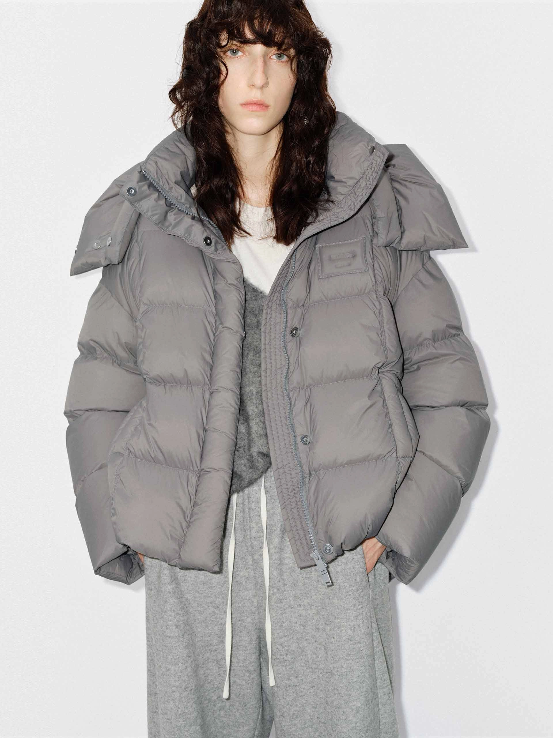 Cropped Hooded Puffer Jacket