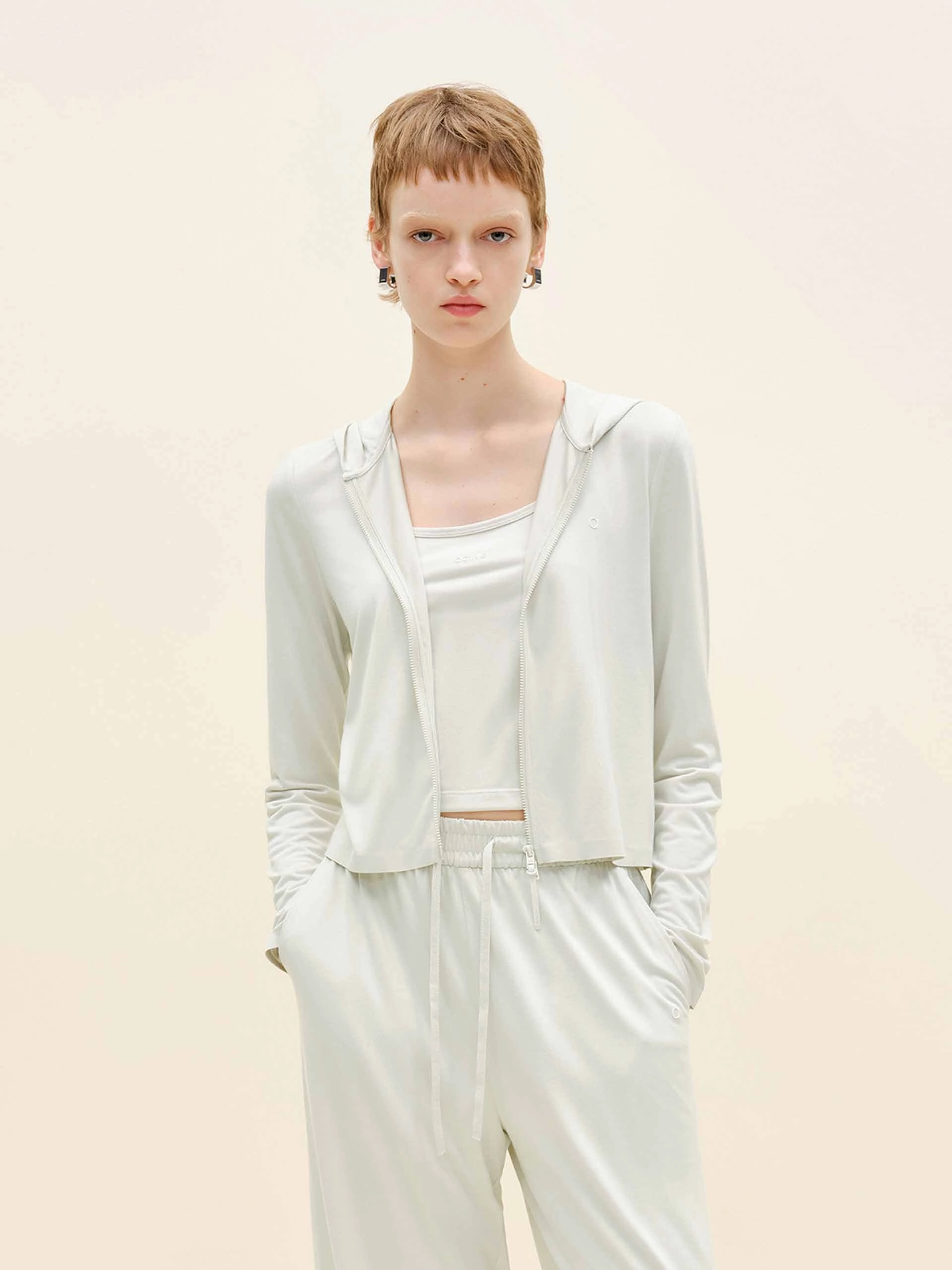 Cropped Long Sleeves Coat