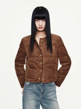 Cropped Round Neck Down Jacket Cropped Round Neck Down Jacket