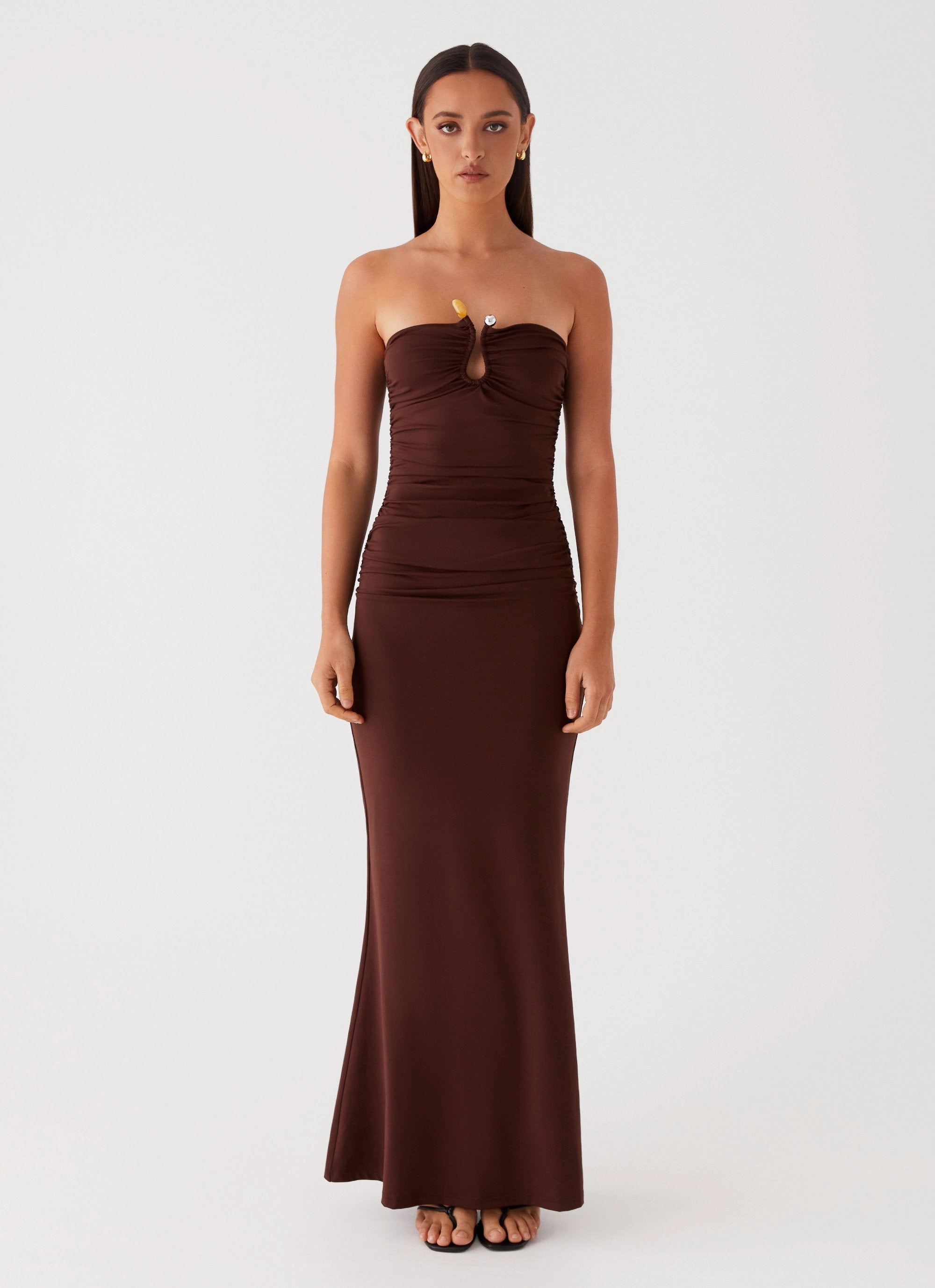 Work Option Rudy Maxi Dress - Brown