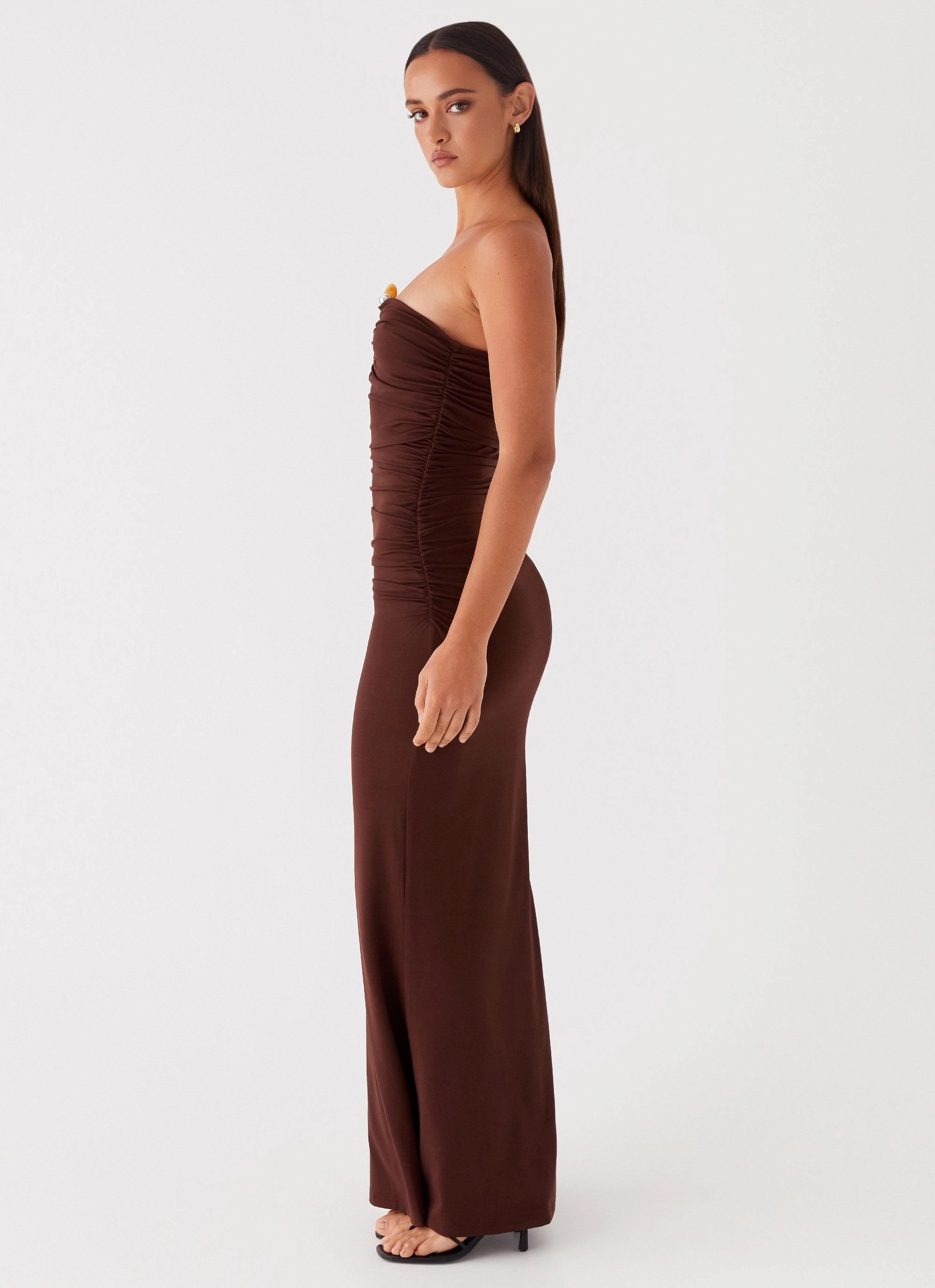 Chic Tone Rudy Maxi Dress - Brown
