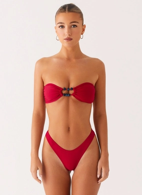 Cuba Bikini Bottoms - Fuchsia Party-Ready