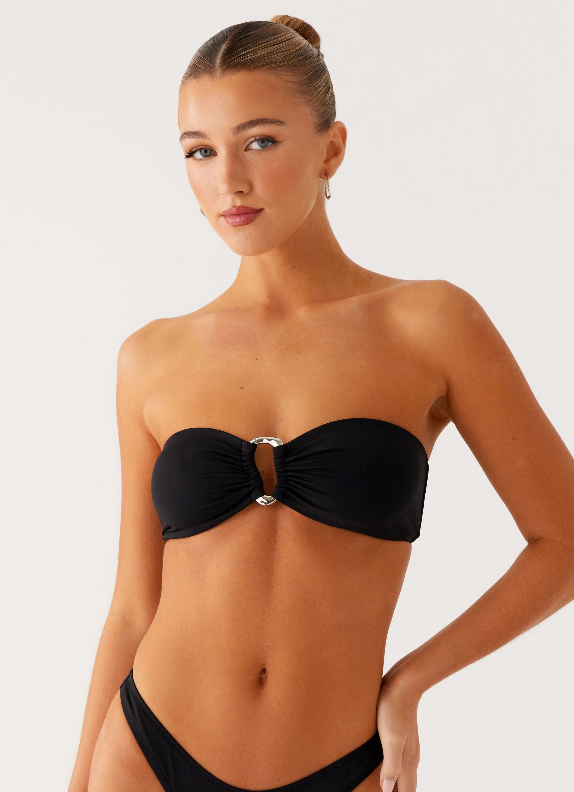 Cuba Strapless Bikini Top - Black Boho-Chic