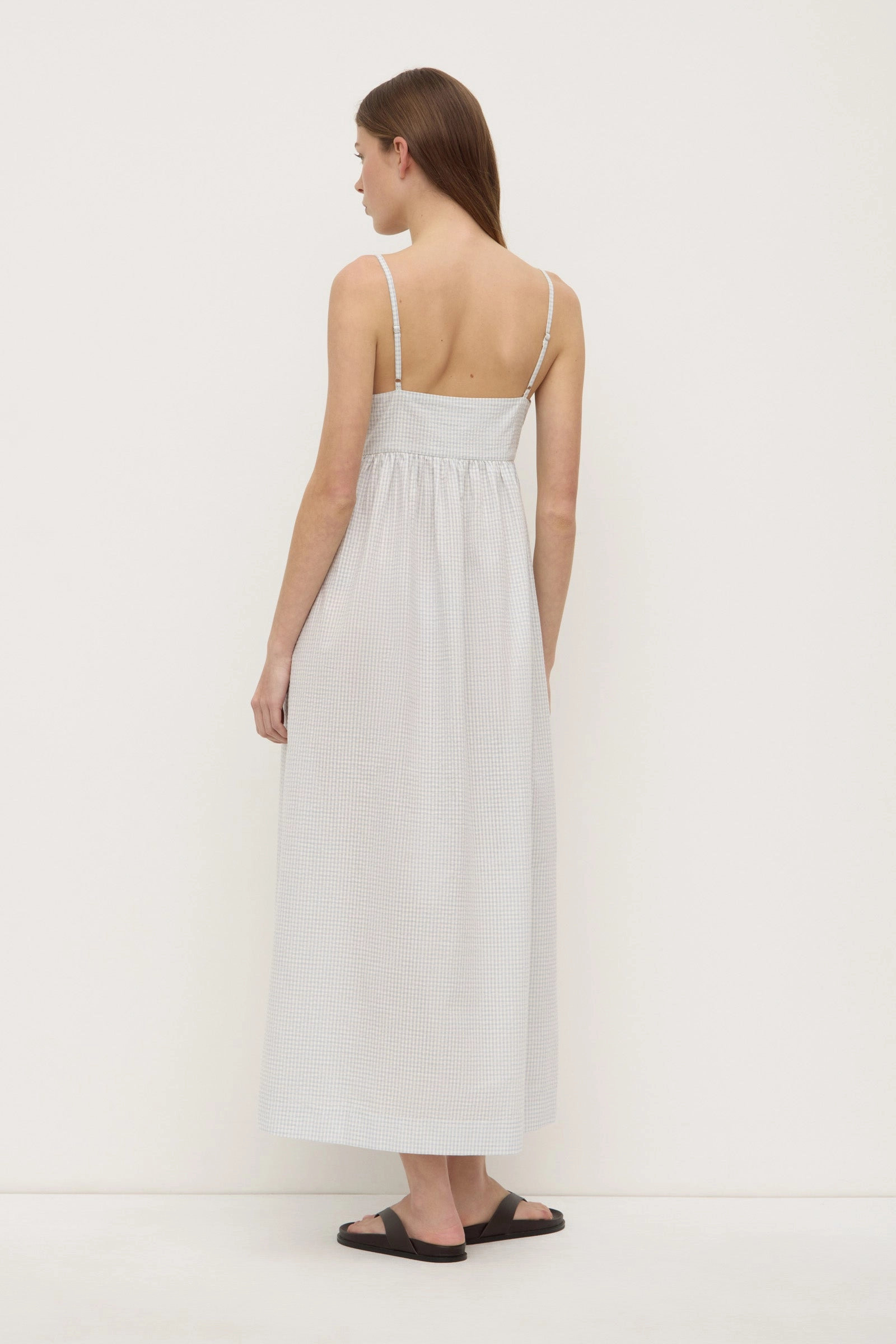 Zadie Check Midi Dress Romantic Soft