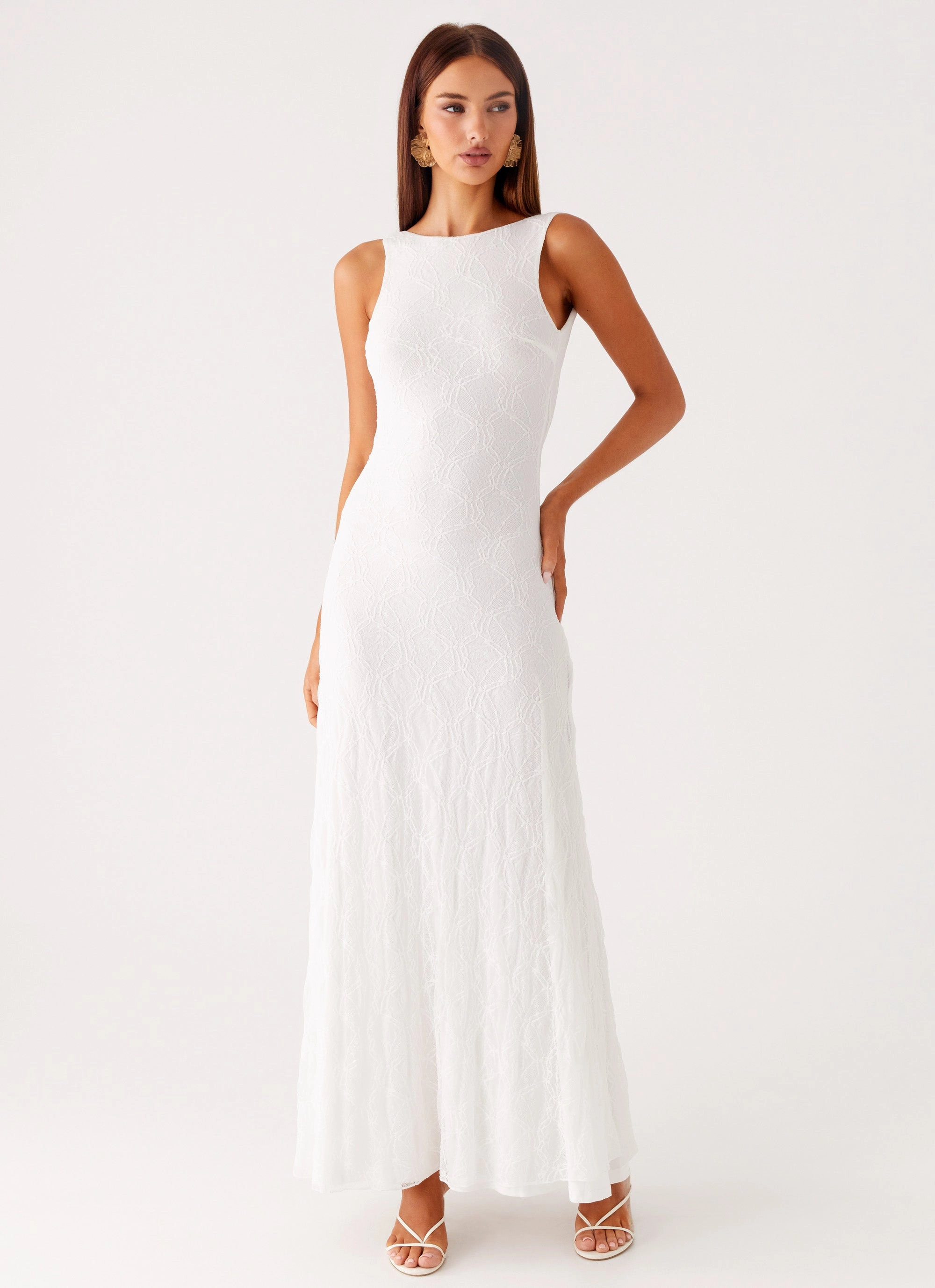 Sleeveless Night Style Embrace The Sun Maxi Dress - White