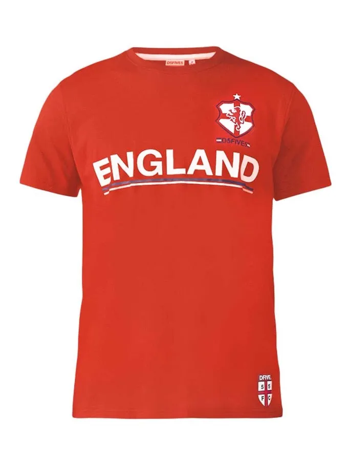 D555 Unisex World Cup Football England & Brazil Short Sleeve T-Shirts S-6XL