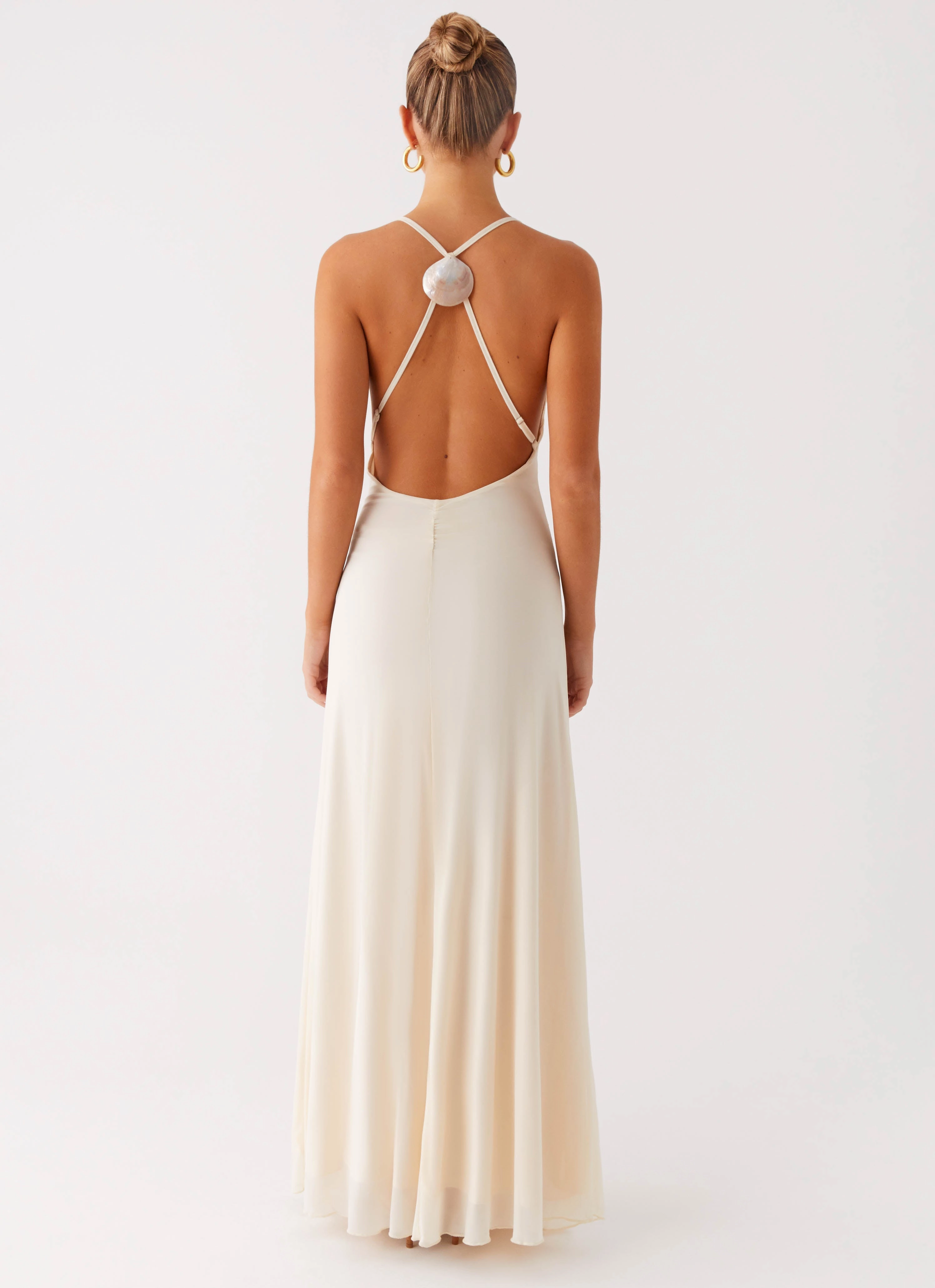 Flattering Waist Dahliana Maxi Dress - Off White