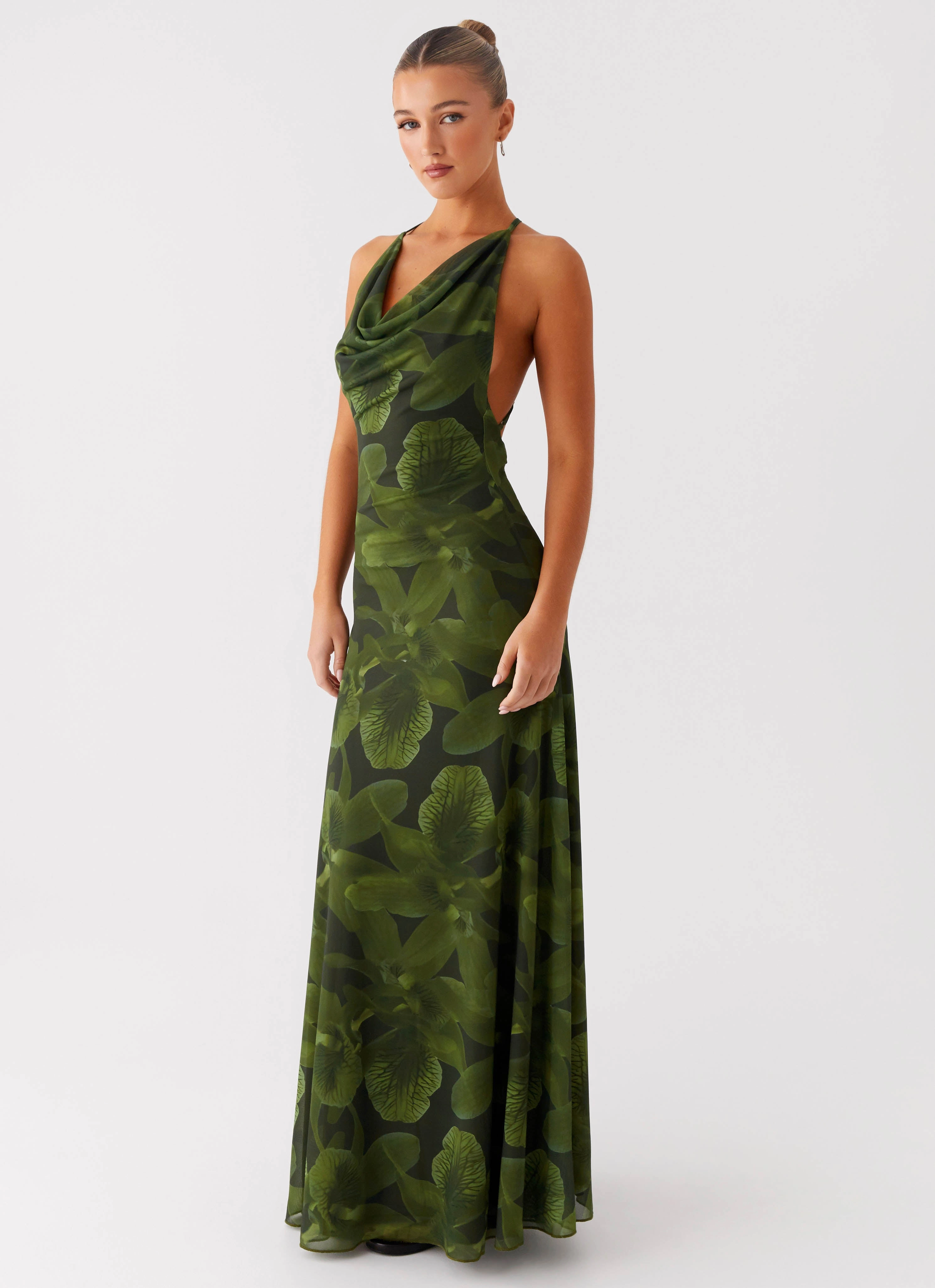 Premium Fabric Dahliana Maxi Dress - Tropic Floral