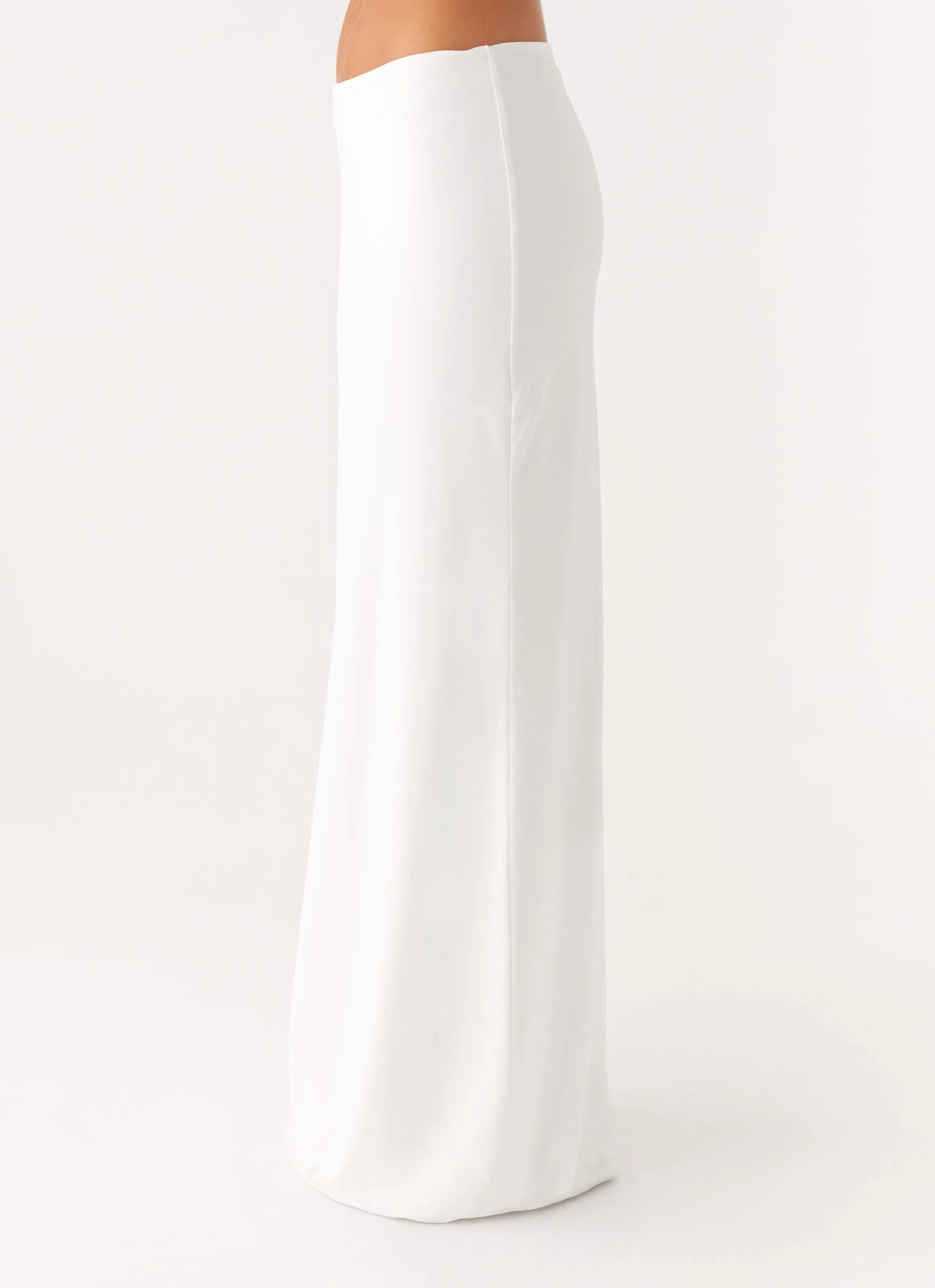 Ashi Maxi Skirt - White Elegant Look Airy Look