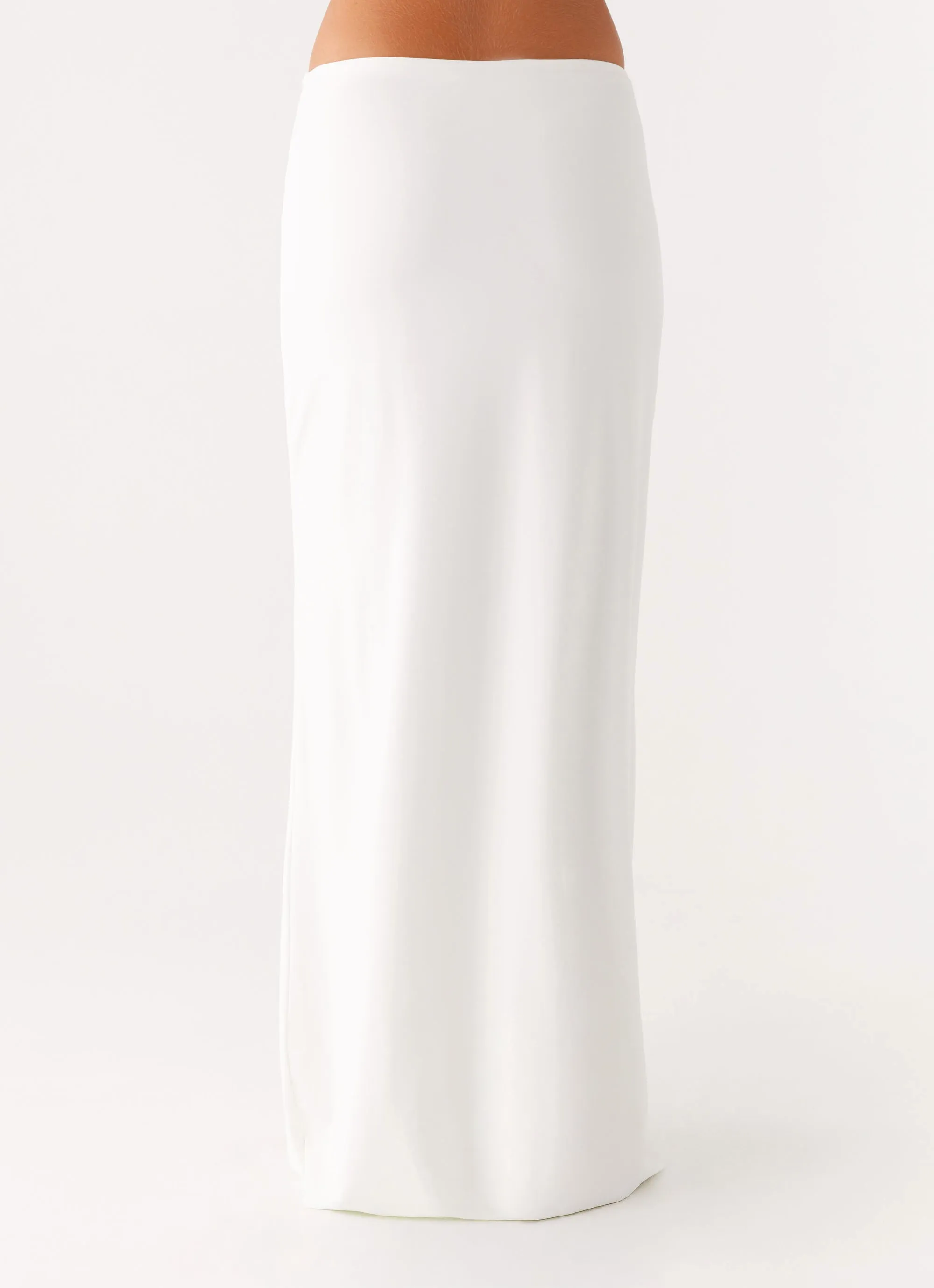 Ashi Maxi Skirt - White Easy Comfort Anti Pilling Treatment