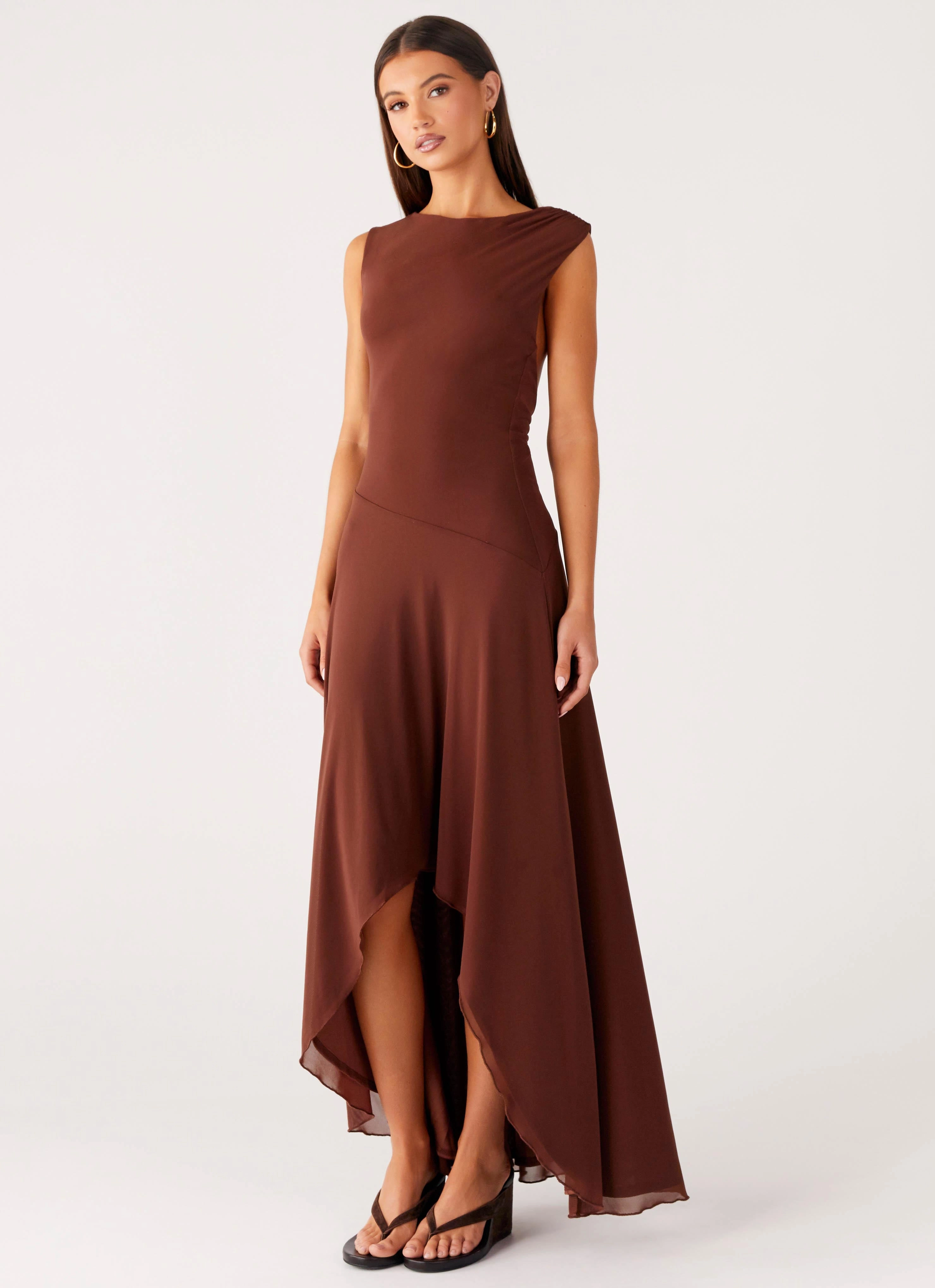 Fashion Option Soft Wear Danika Maxi Dress - Chocolate
