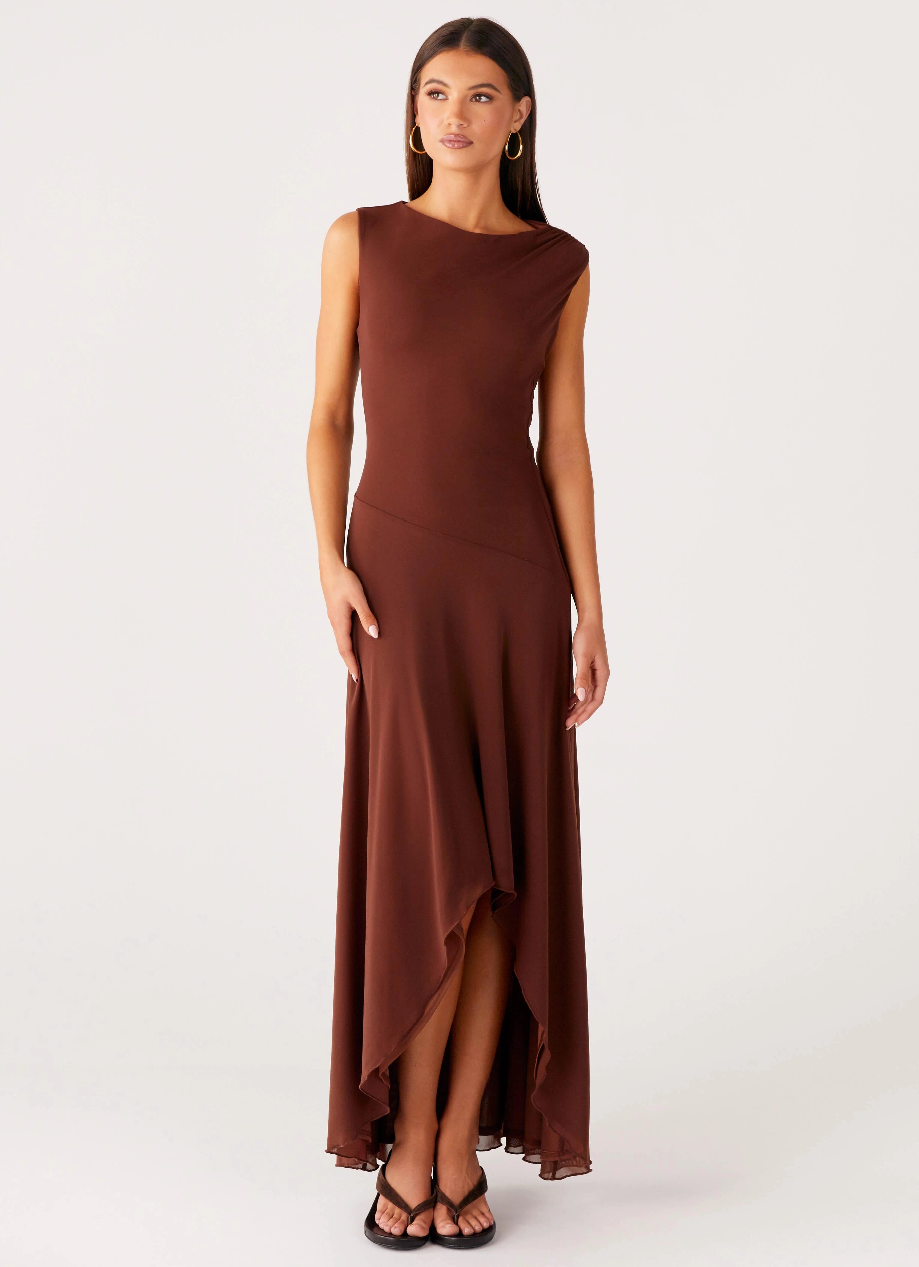 Casual chic dress Danika Maxi Dress - Chocolate