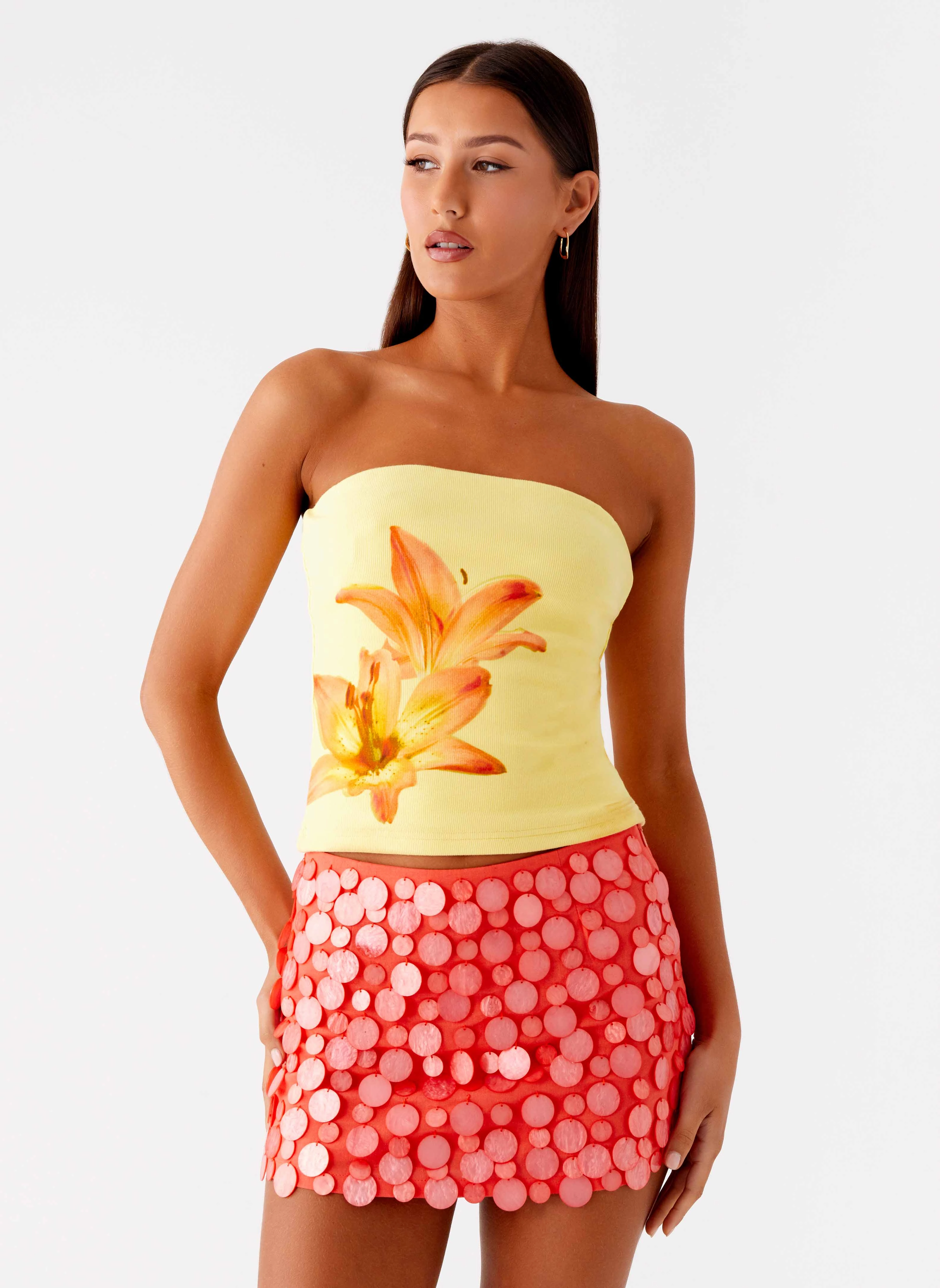 EcoCertified Danta Strapless Top - Yellow