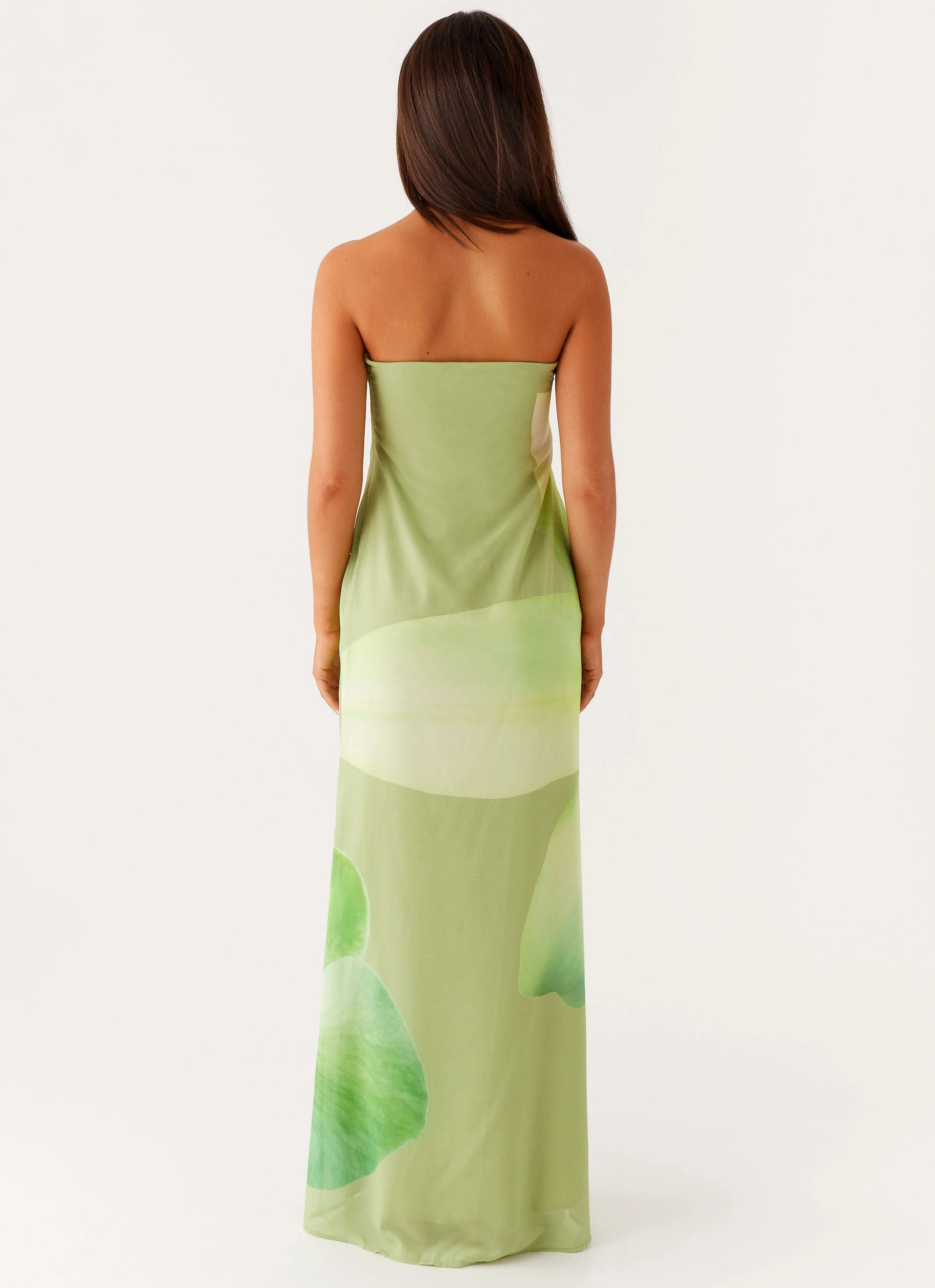 V-Neck Trendy Waist Darcy Maxi Dress - Green Floral