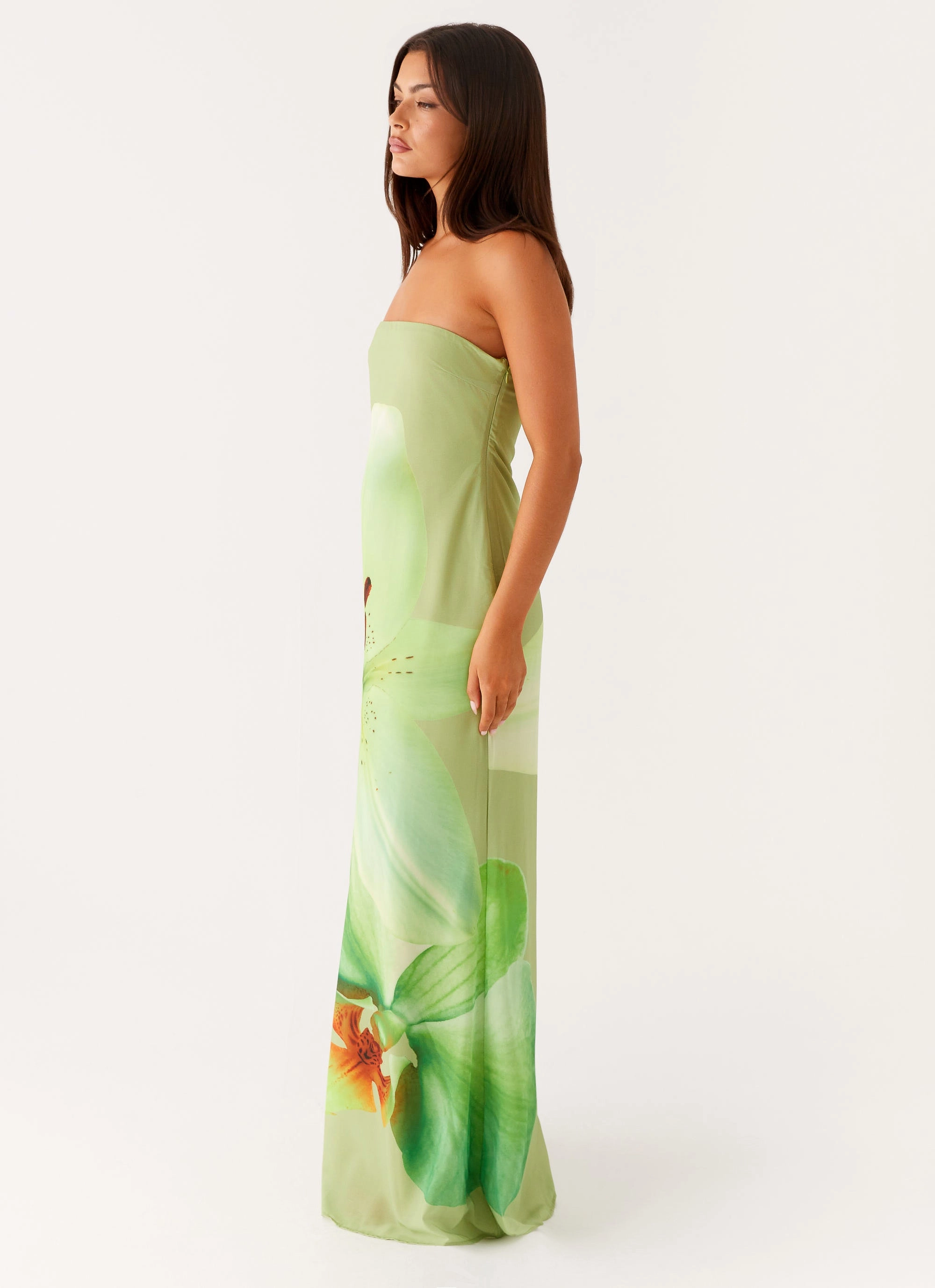 Darcy Maxi Dress - Green Floral Flexible Fit