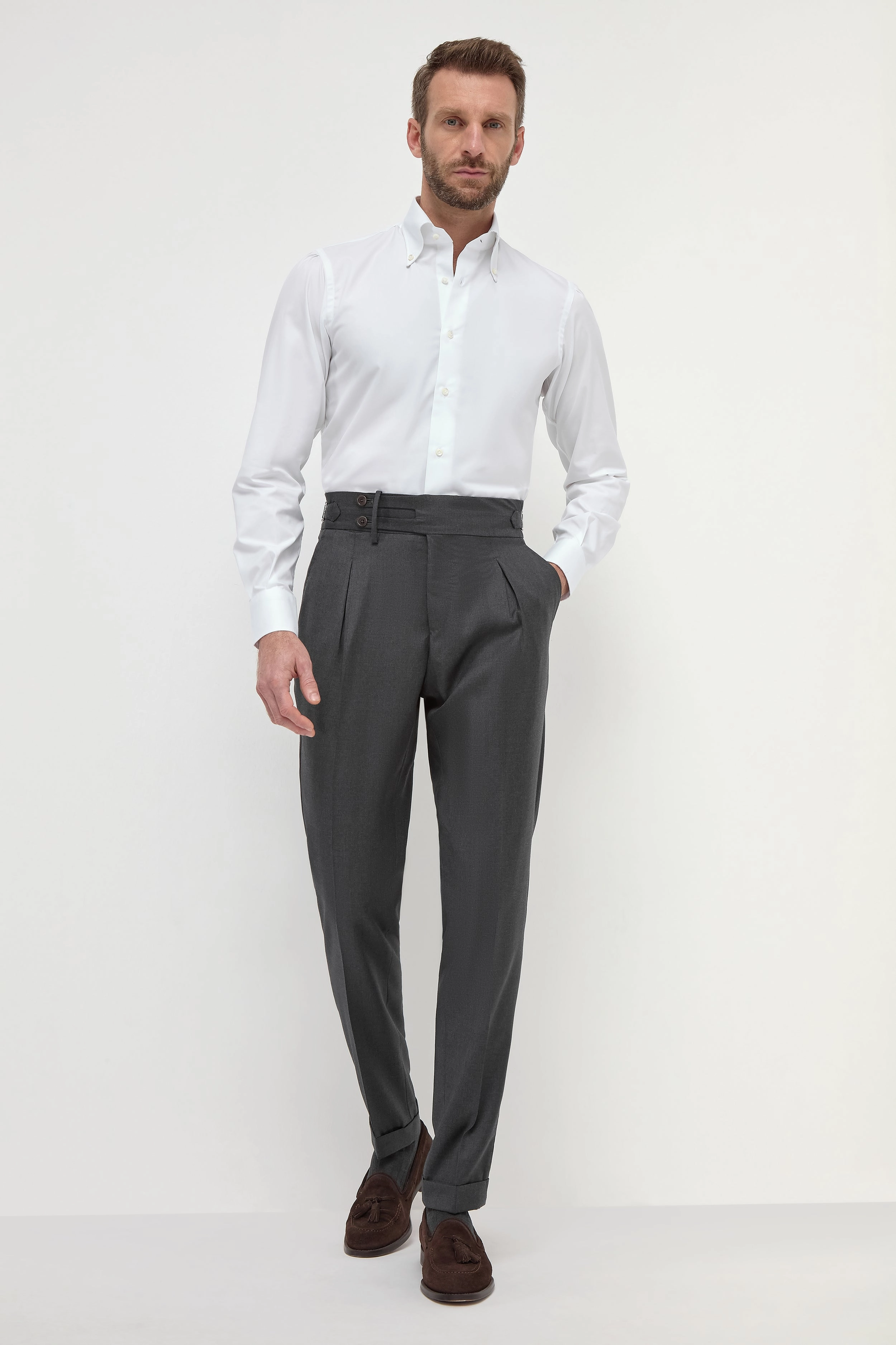 Dark grey Limited Edition trousers - Made in Italy