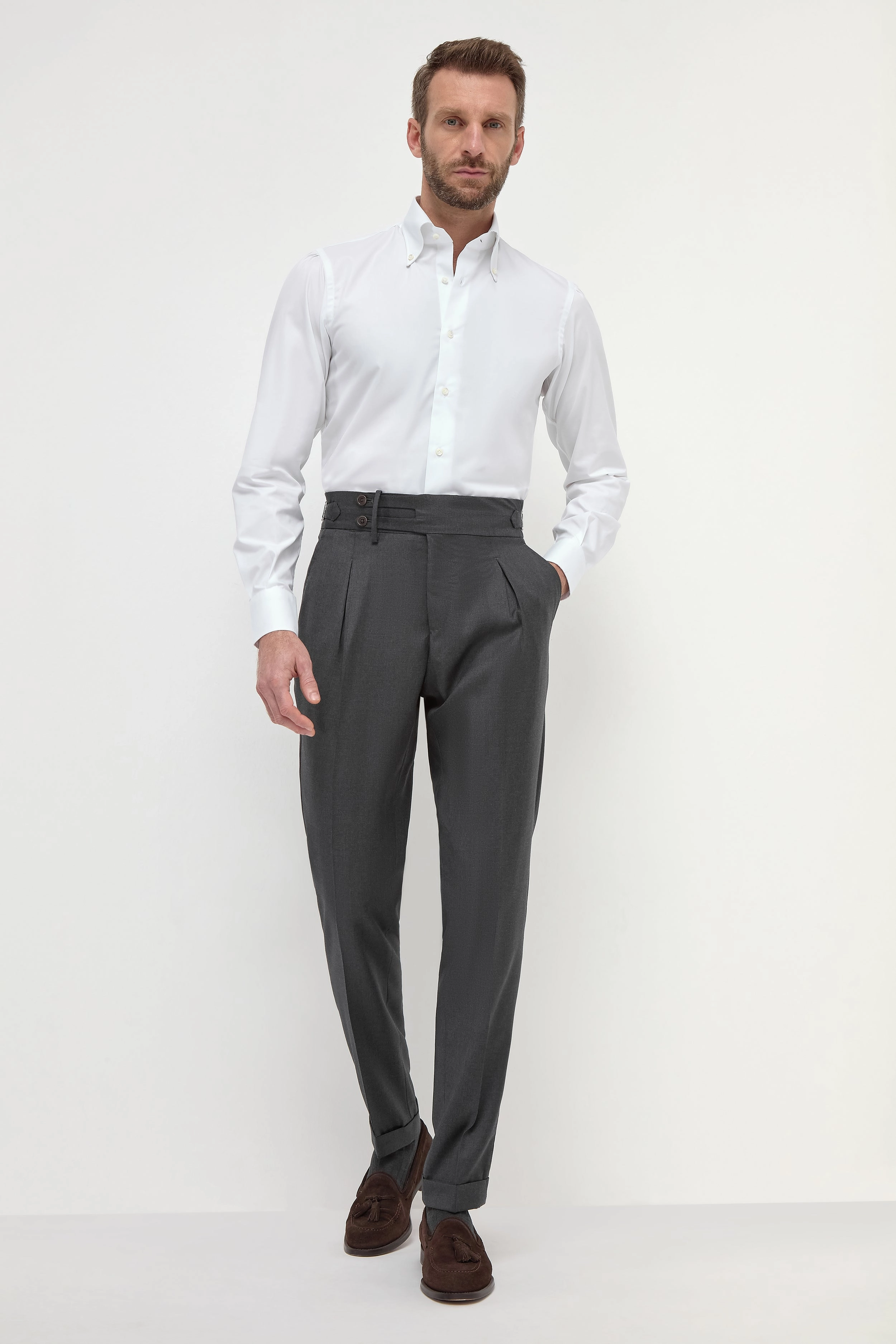Dark grey Limited Edition trousers - Made in Italy