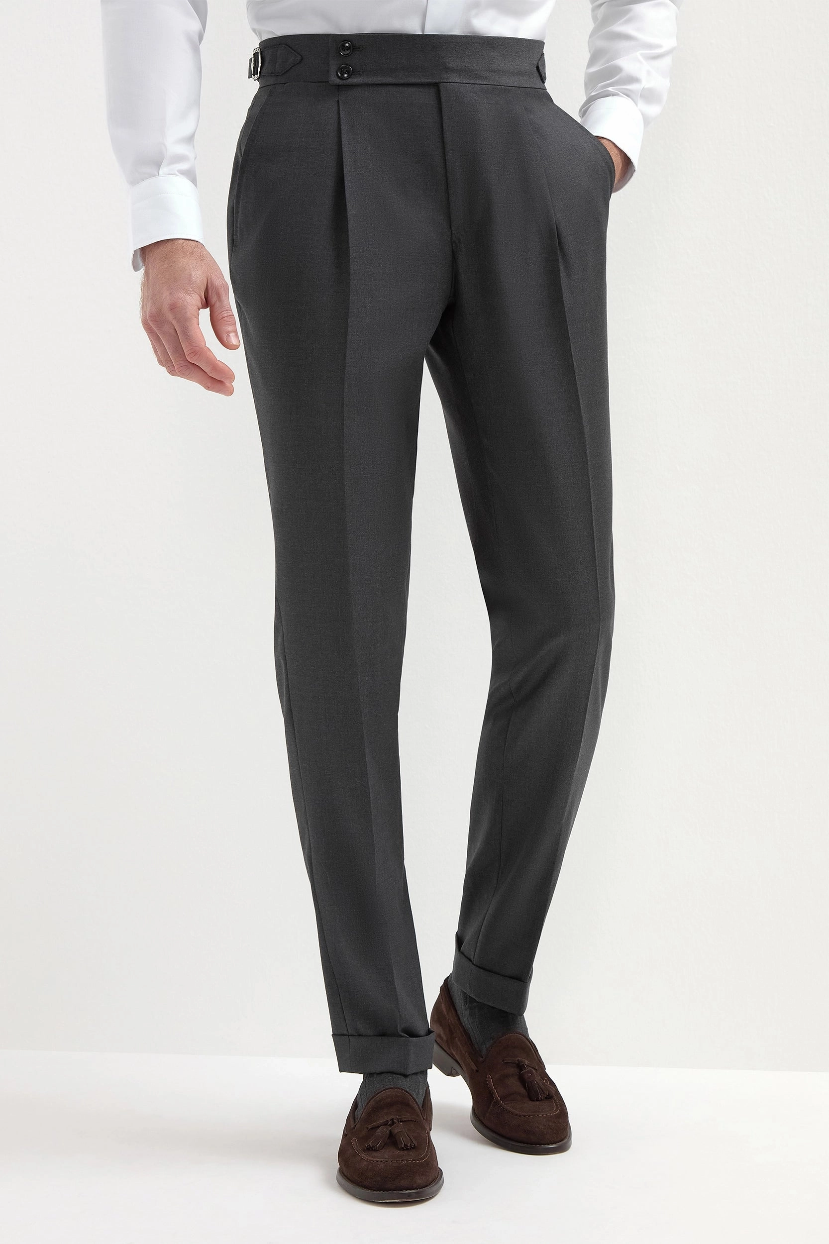Dark grey Soragna trousers - Made in Italy