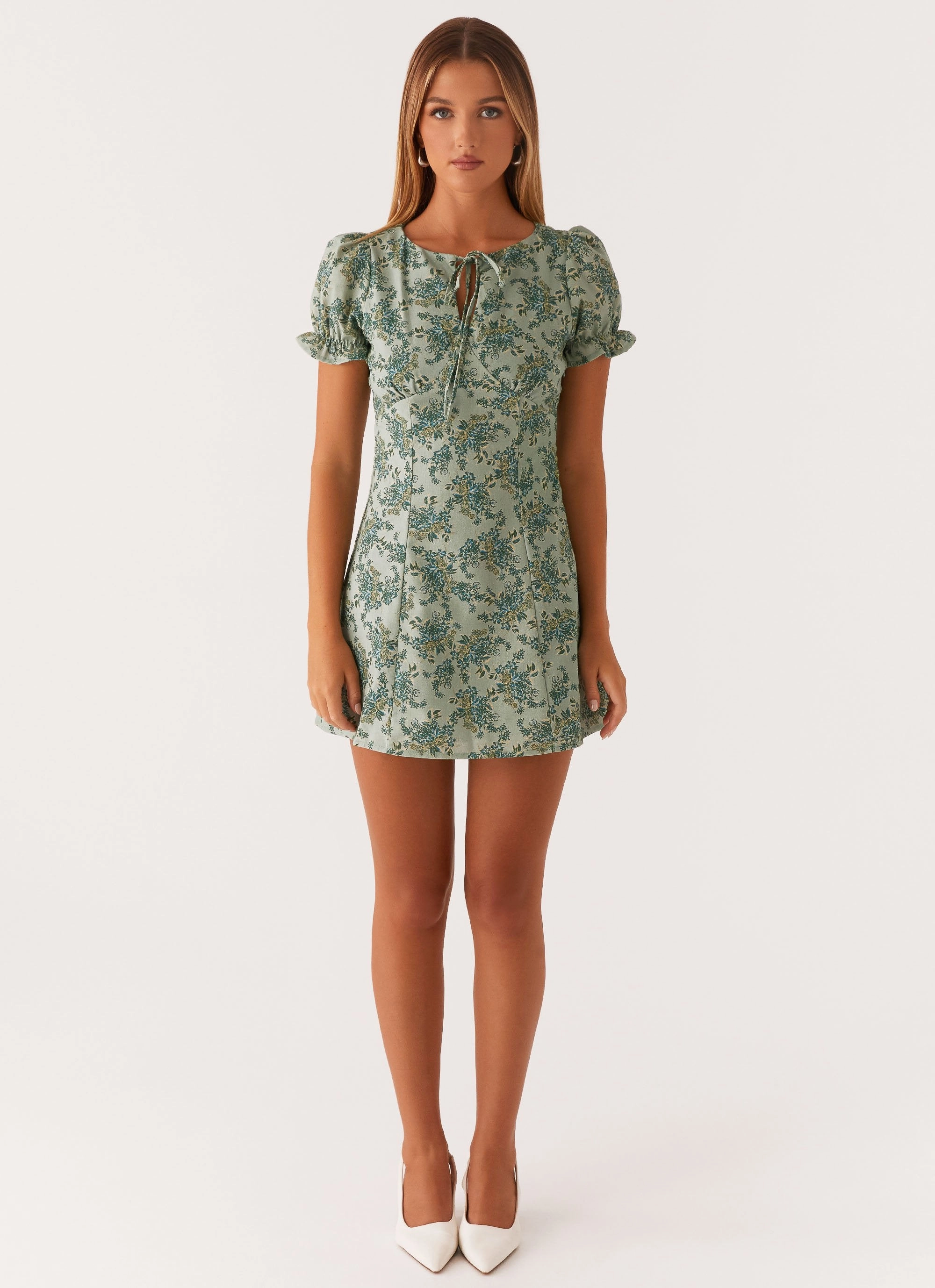 Casual Tones Someday Mini Dress - Cloud Nine Floral