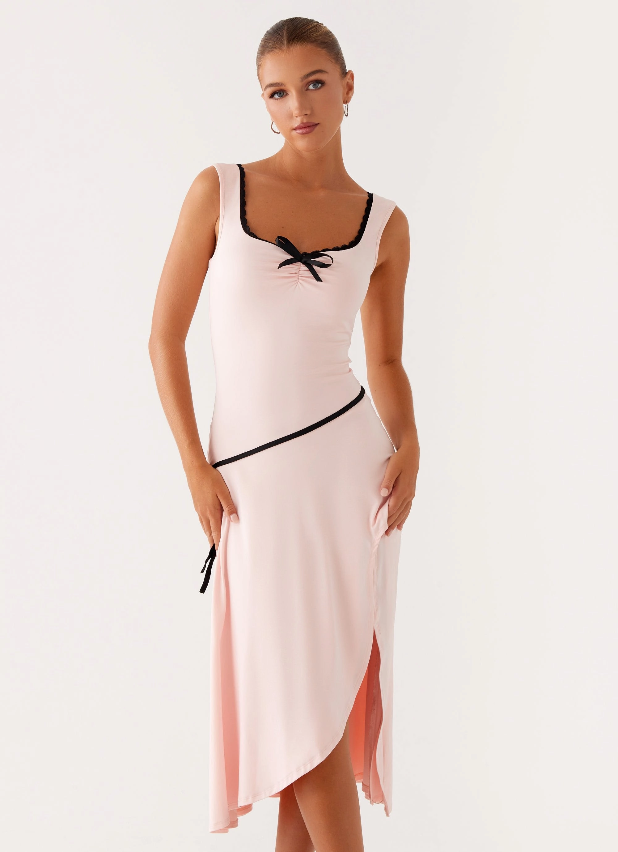 Darlene Midi Dress - Pink warm tones
