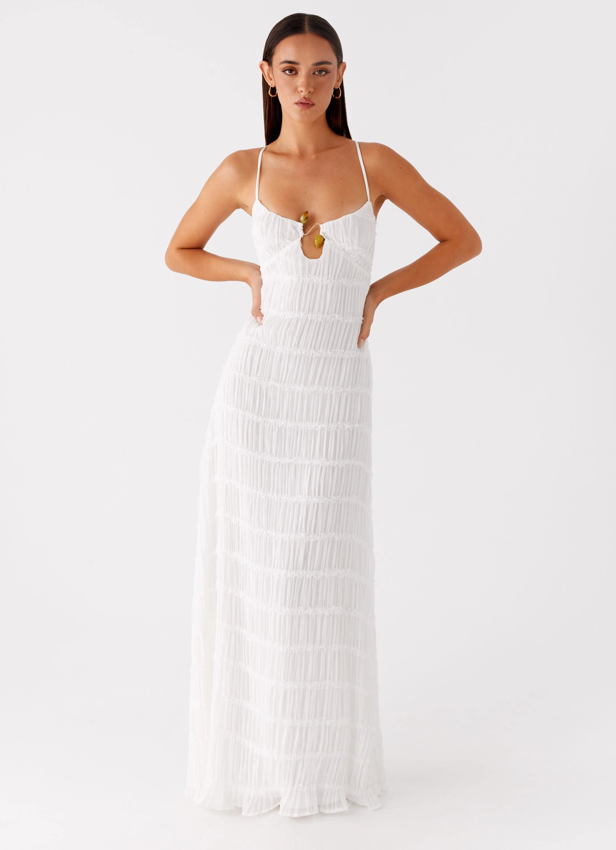Darwin Maxi Dress - White Winter Classic Stylish Appearance