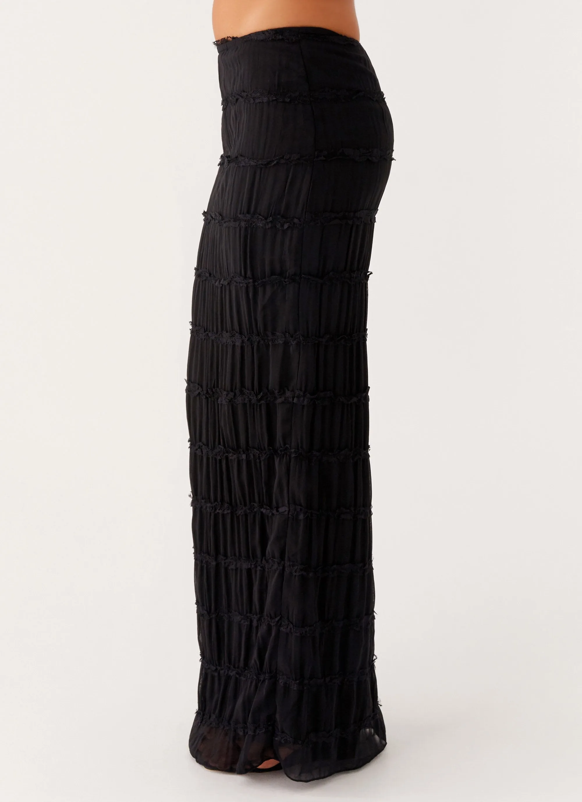 Daydreaming Low Rise Maxi Skirt - Black Style Fusion