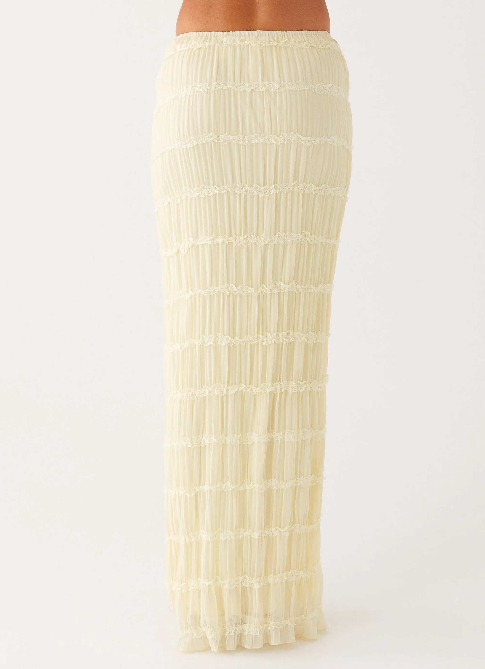 Bold Cut Daydreaming Low Rise Maxi Skirt - Yellow