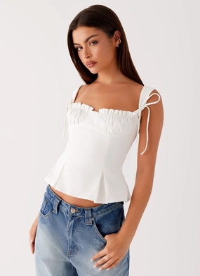 Anti Pilling Finish Daydreams Top - White