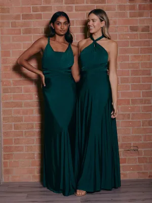 Slim Shape Multi-way Slinky Maxi Dress / Emerald