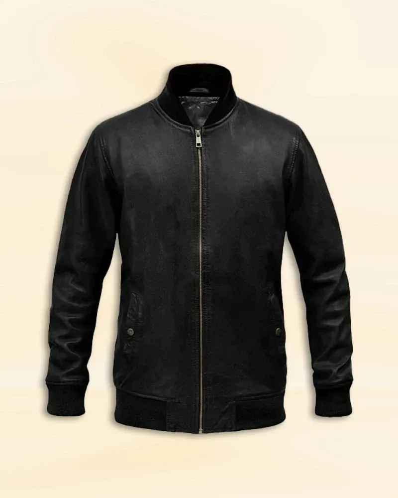 Decant Grey Leather Jacket Worn By Tom Cruise
