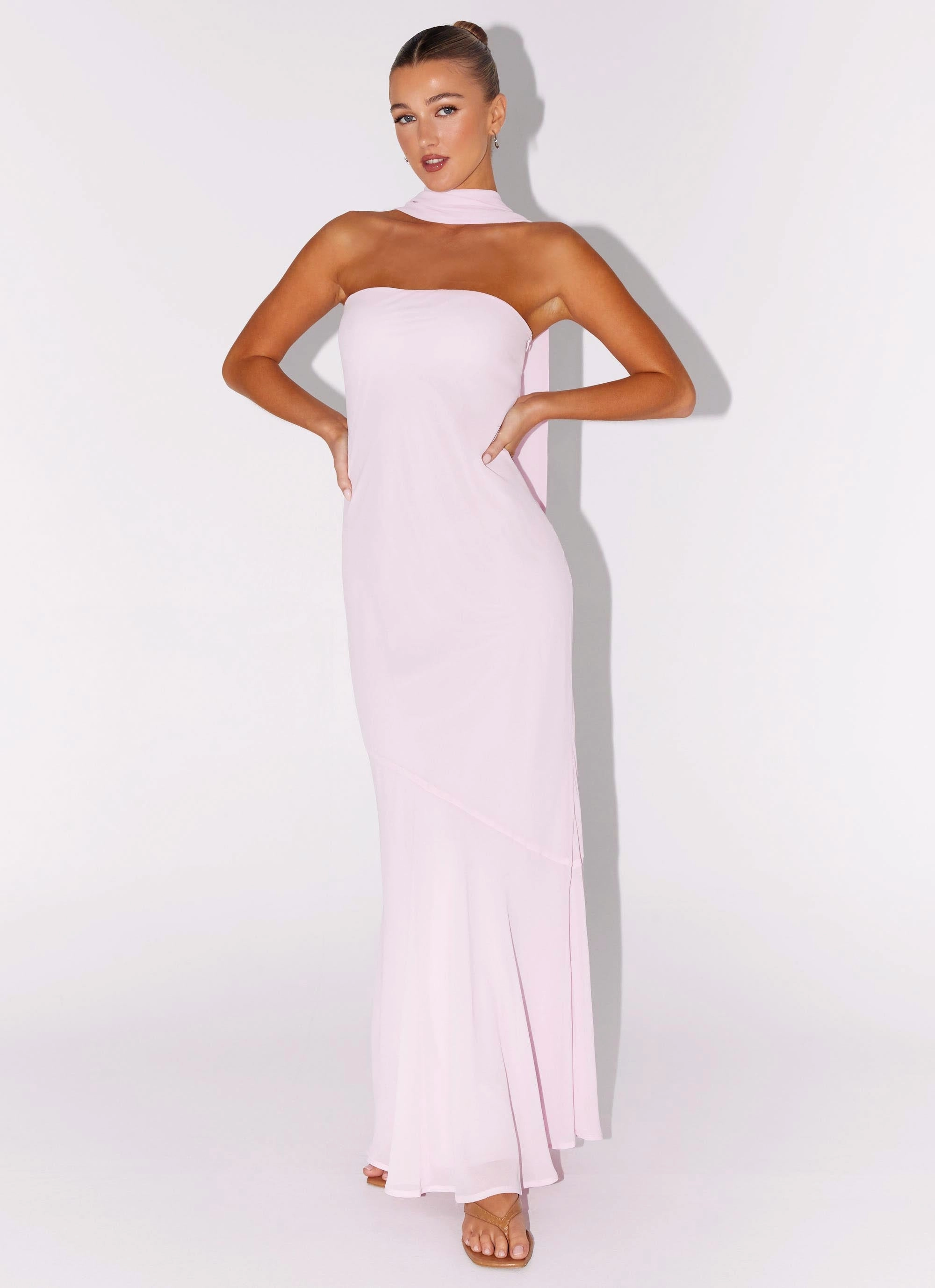 Refined Aesthetic Under The Pagoda Maxi Dress - Pink