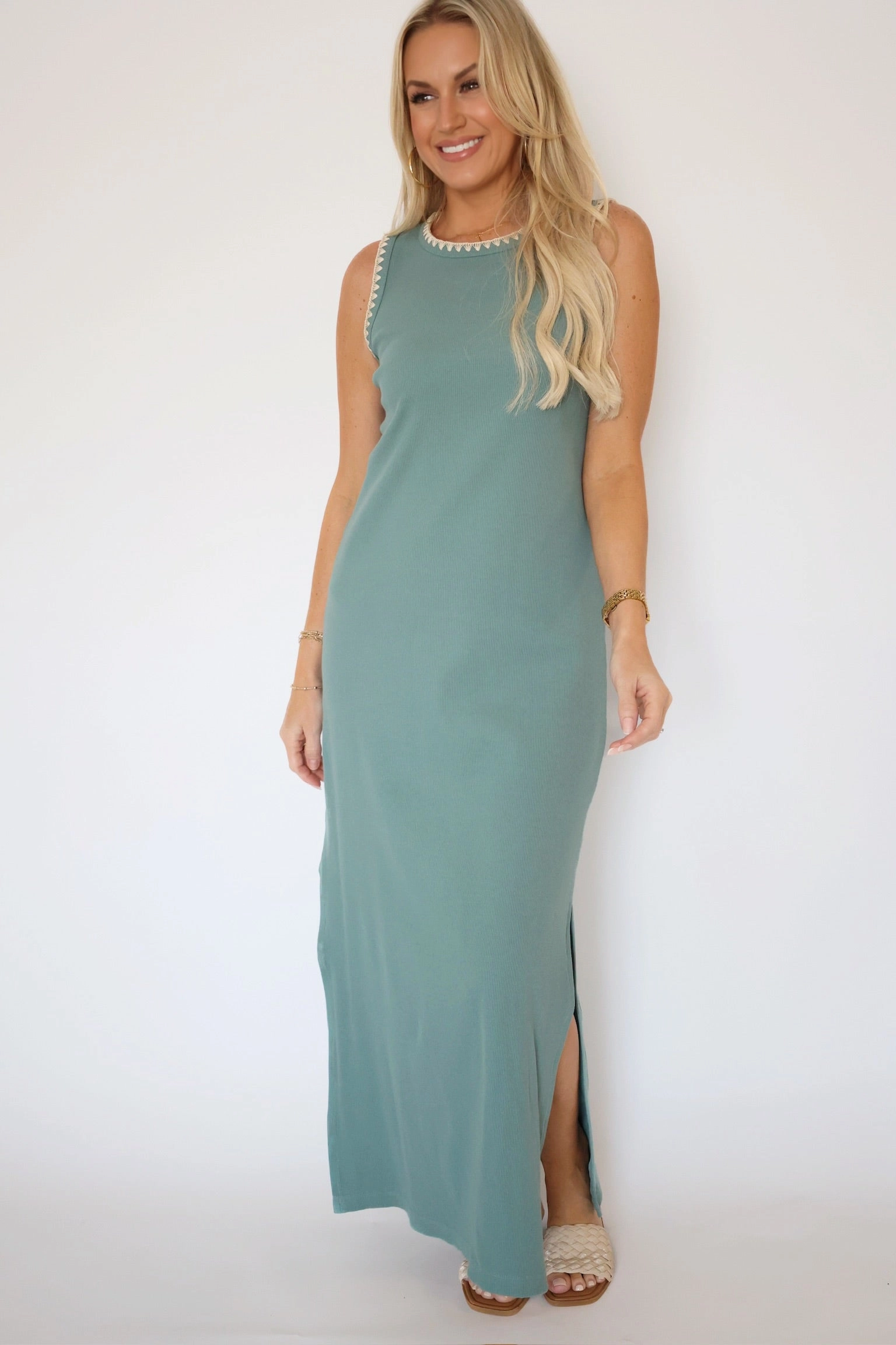 Delamer Midi Dress Breathable Lining