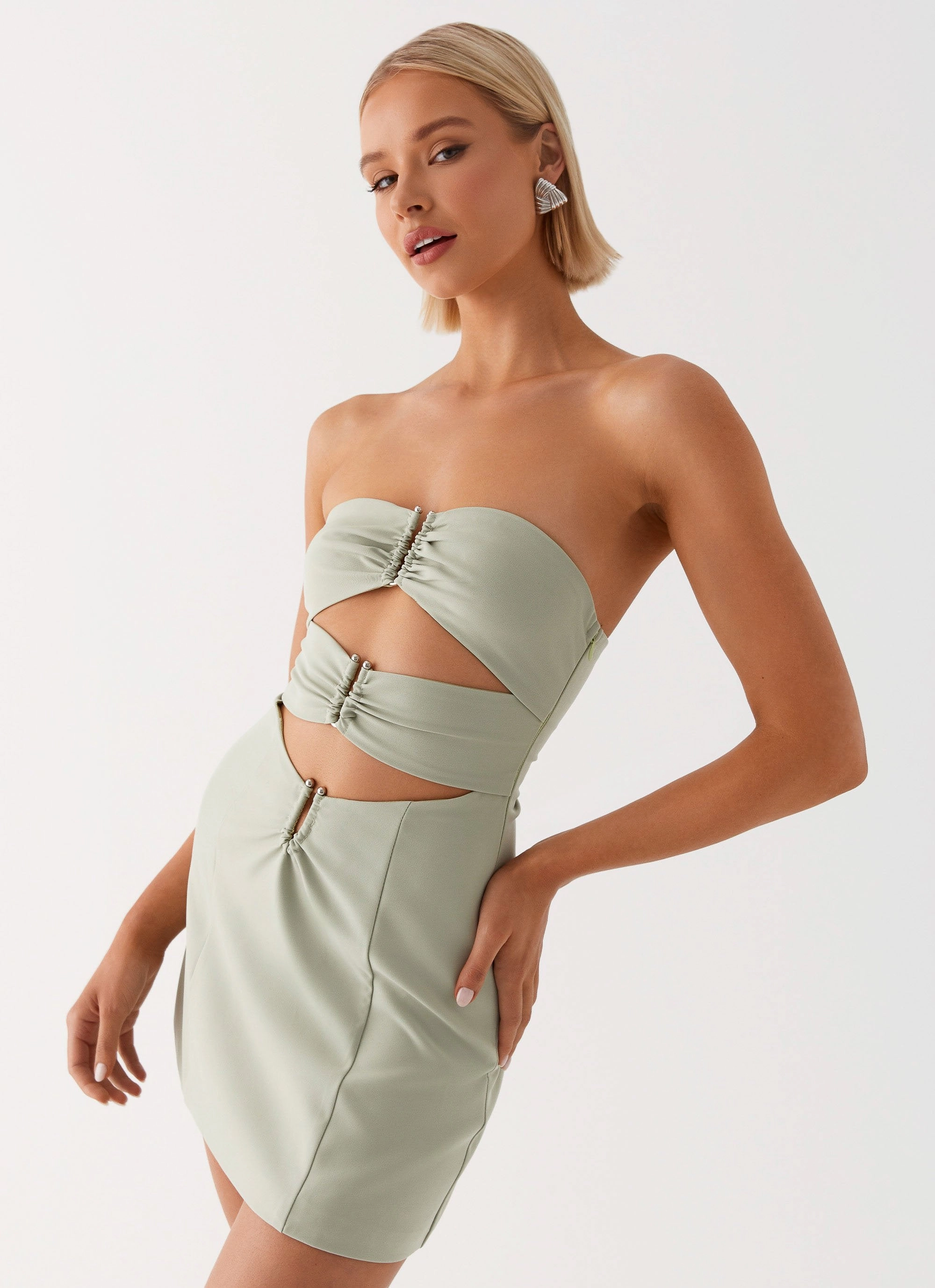 Modest Light Roxie Mini Dress - Khaki