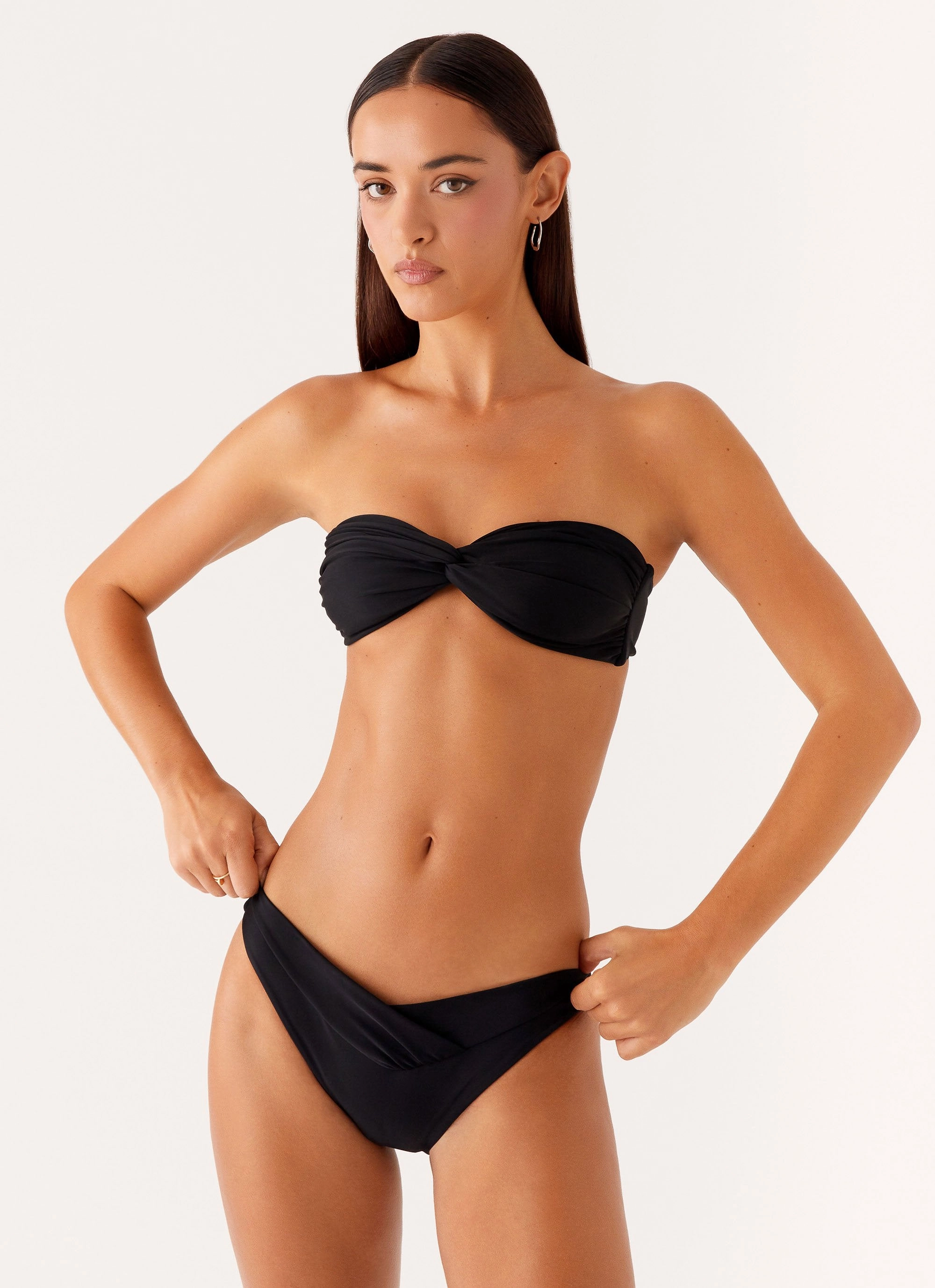 Water Escape Stackable Packaging Delta Bikini Bottoms - Black