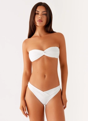 Delta Bikini Bottoms - White Open Back Delta Bikini Bottoms - White New Arrival