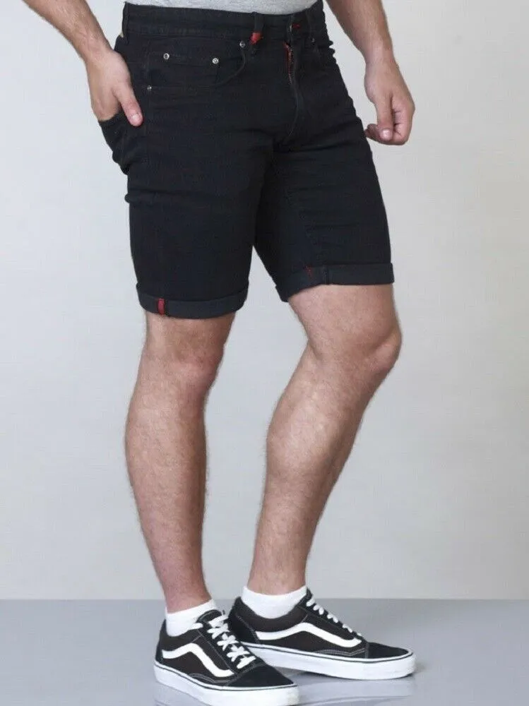 Denim Knee-Length Plus Size Shorts